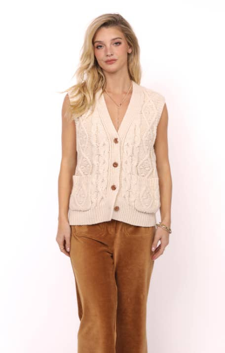 Chloe Cable Knit Vest