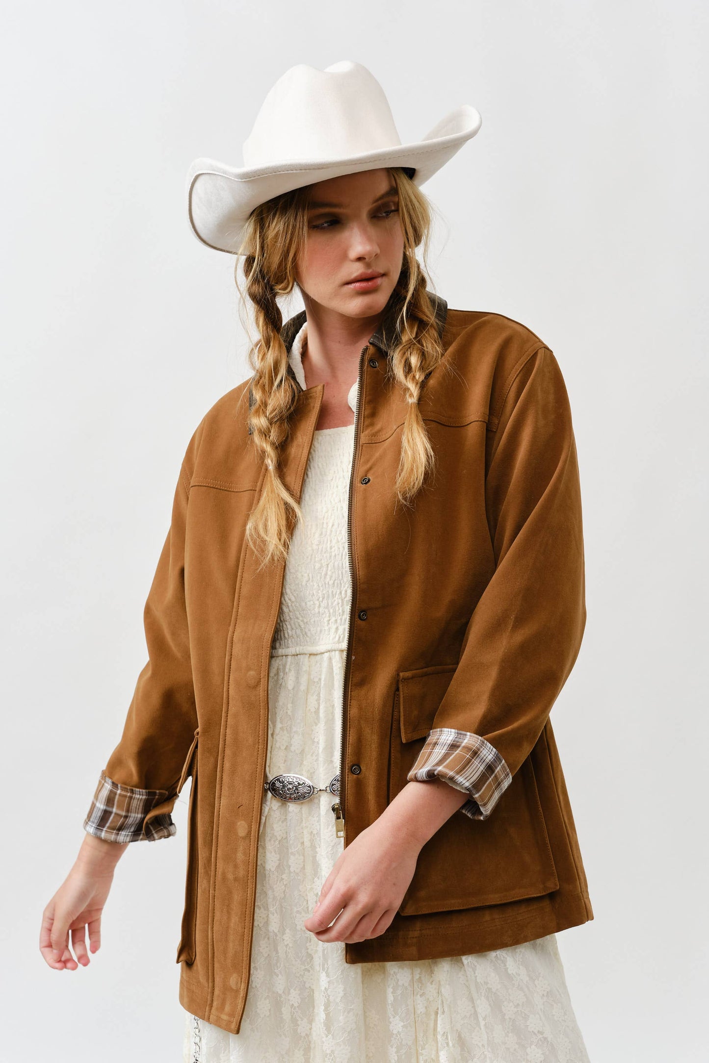 Quinn Contrast Barn Jacket- Two Colors