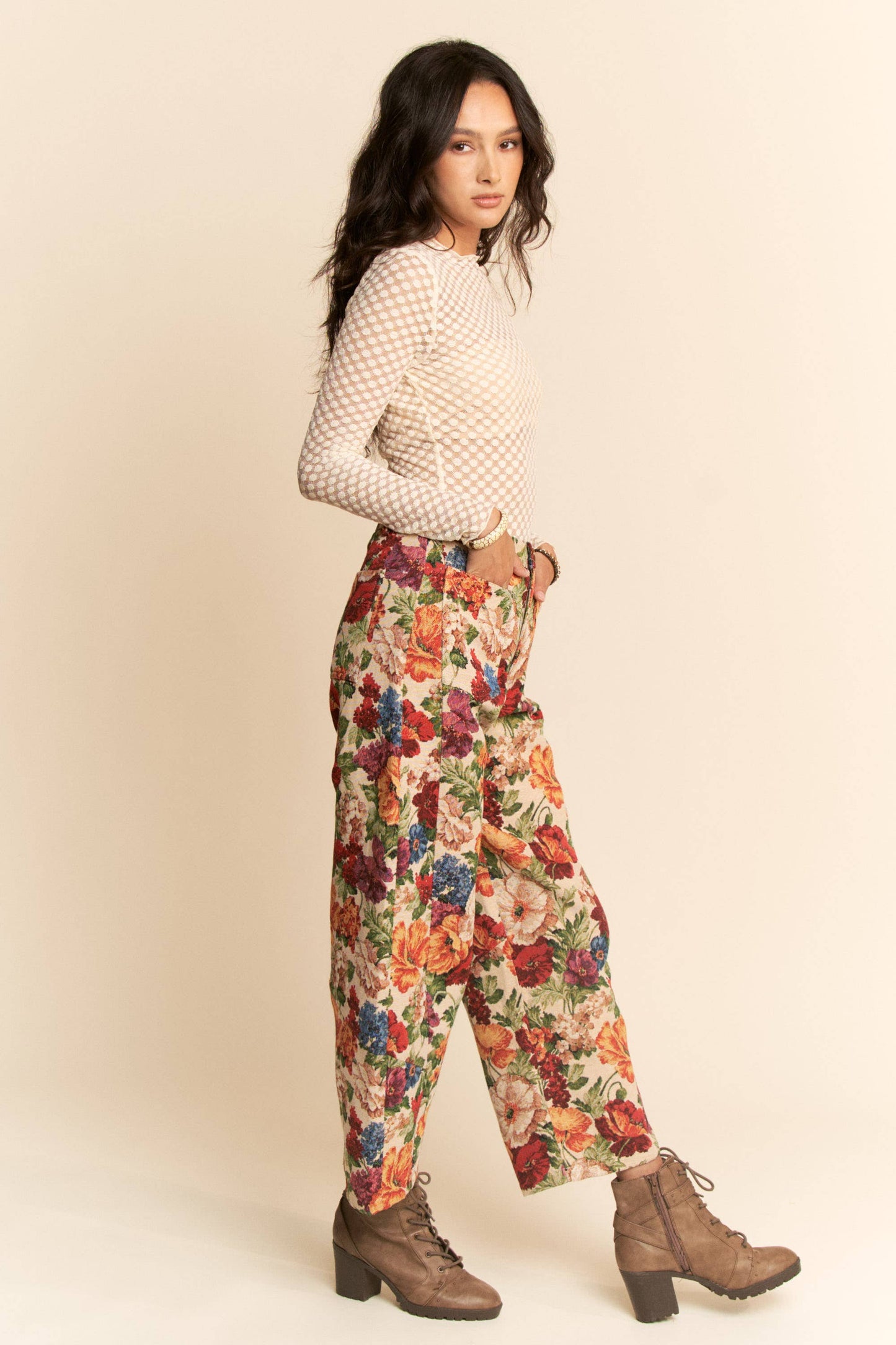Mira Floral Tapestry Pants
