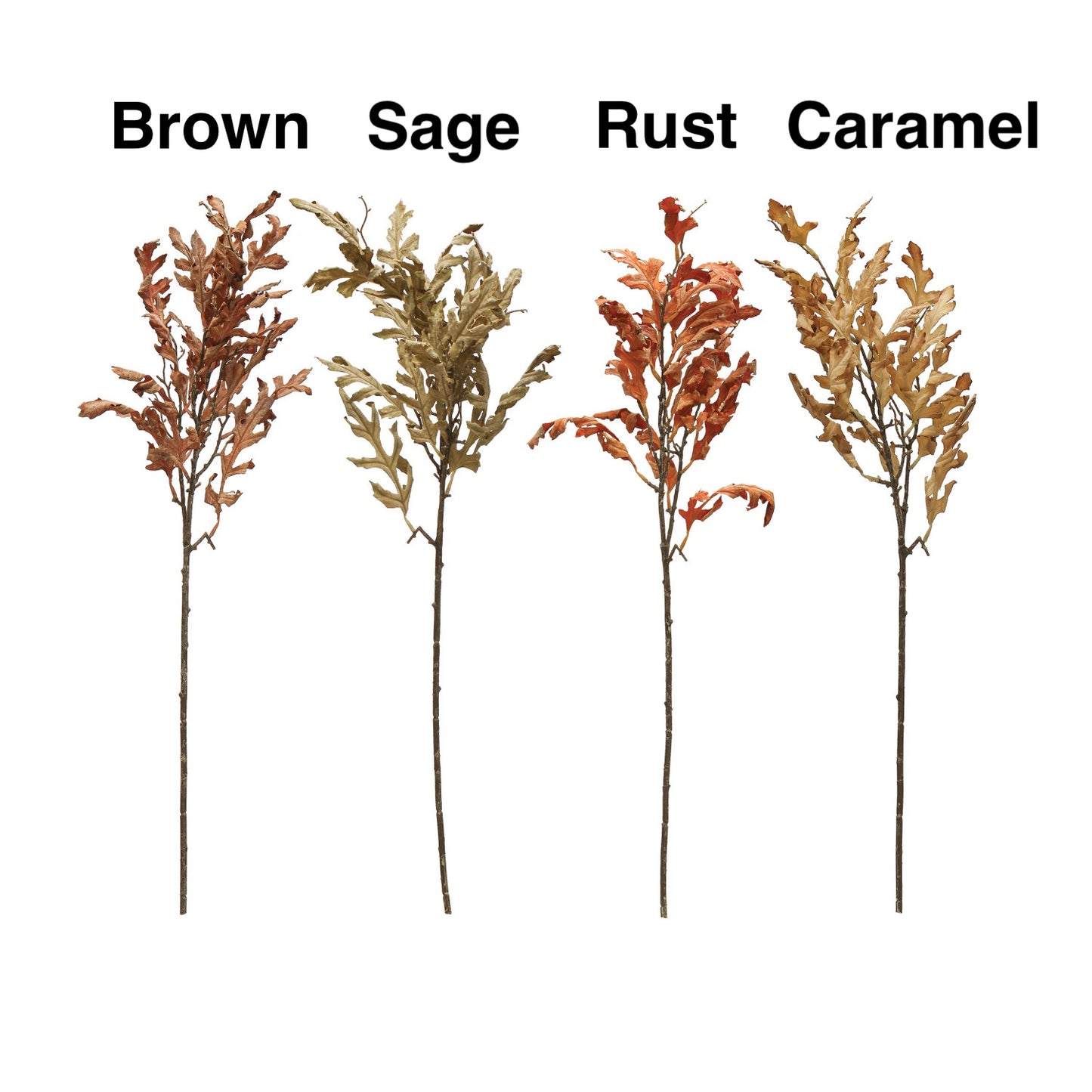 32" Oak Leaf Stem - Four Colors