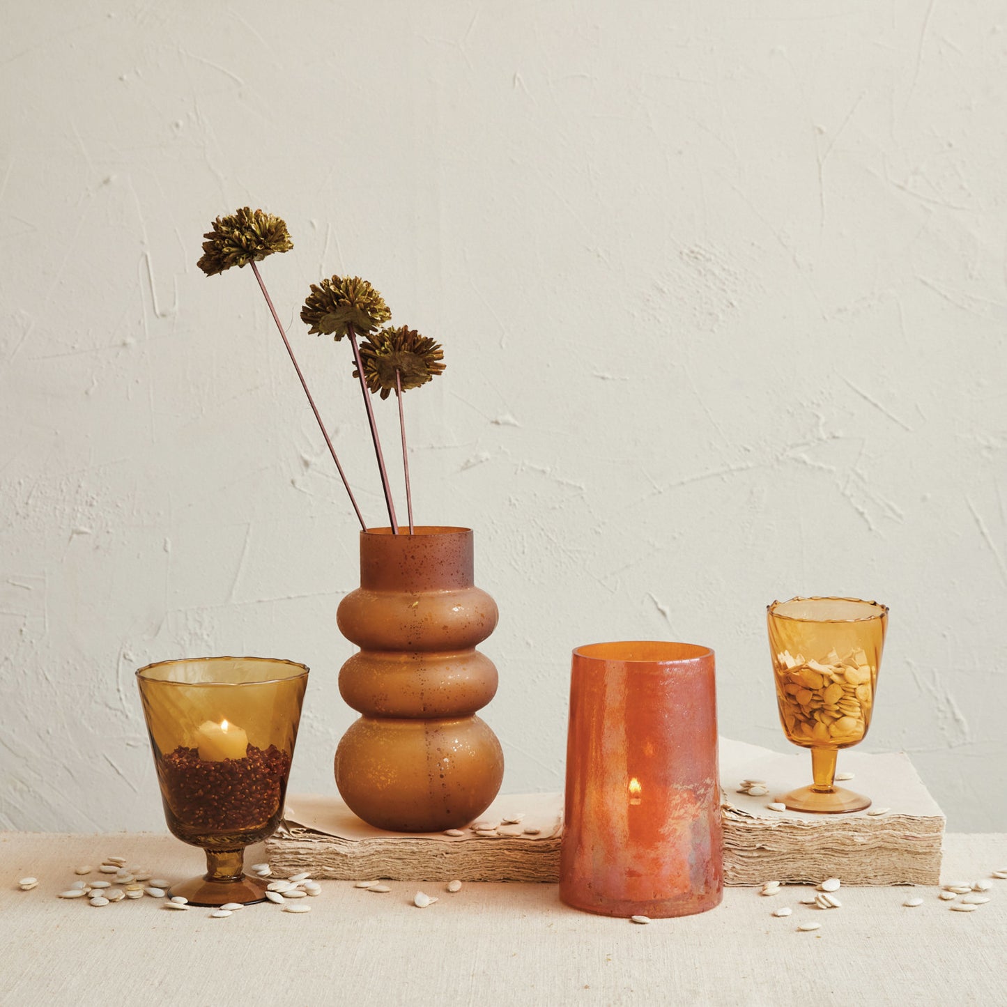 Recycled Glass Frosted Vase