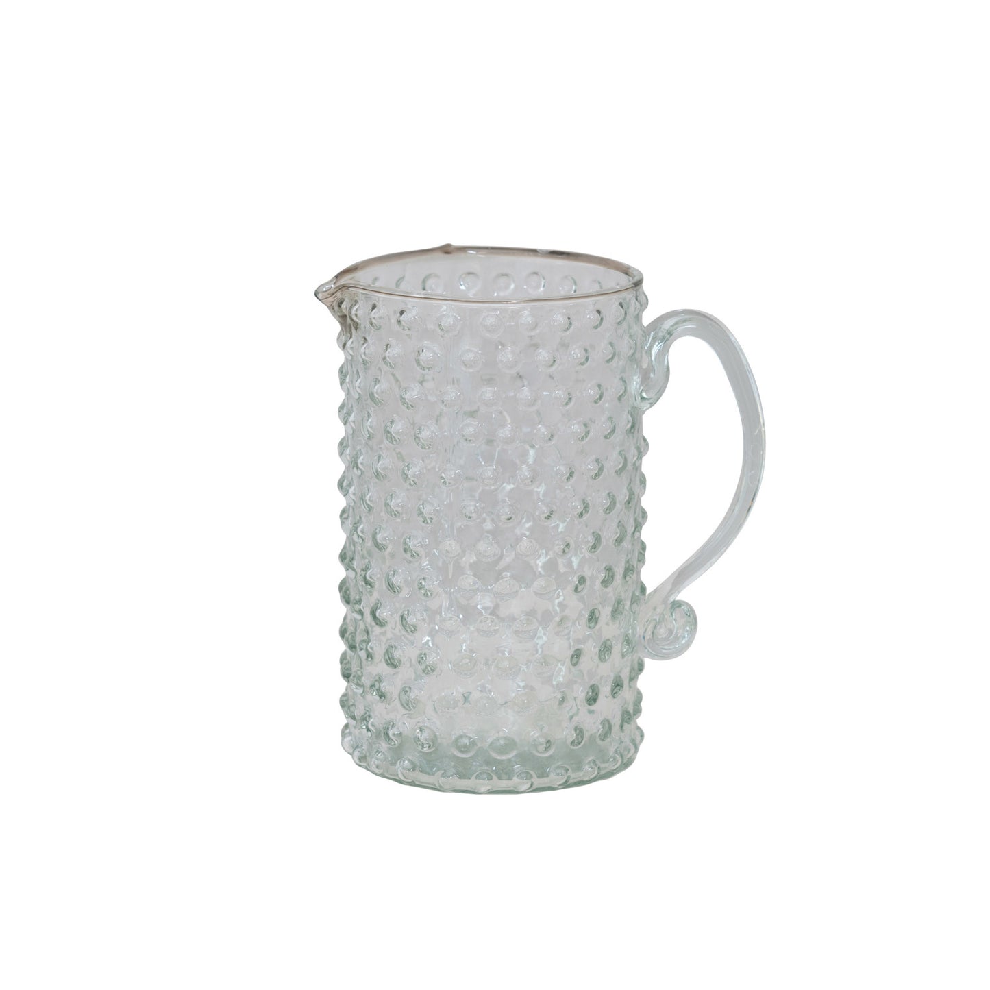Hand Blown Hobnail Pitcher