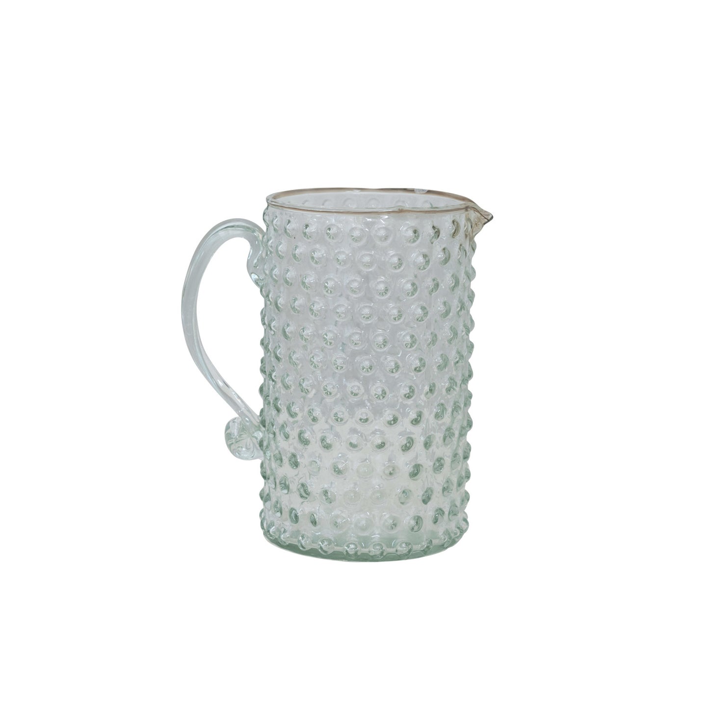 Hand Blown Hobnail Pitcher