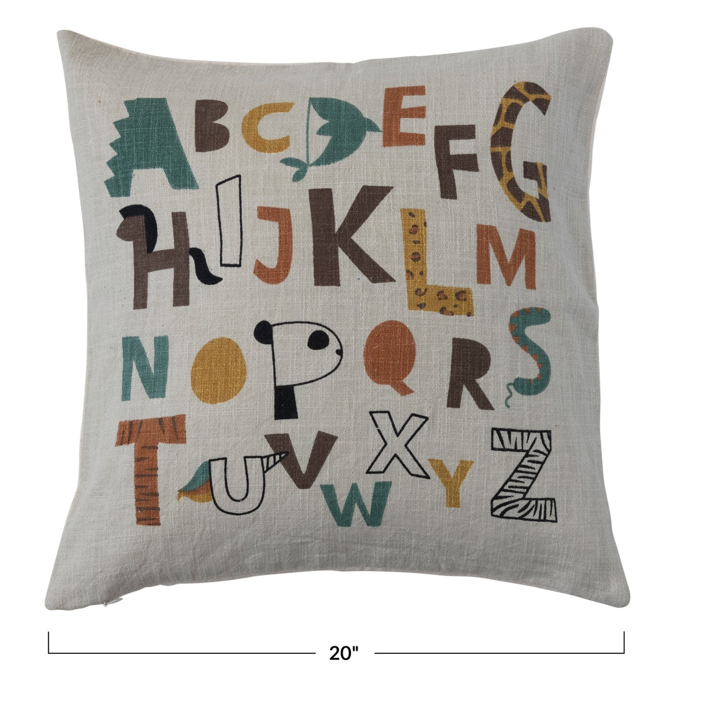 20" Alphabet Pillow