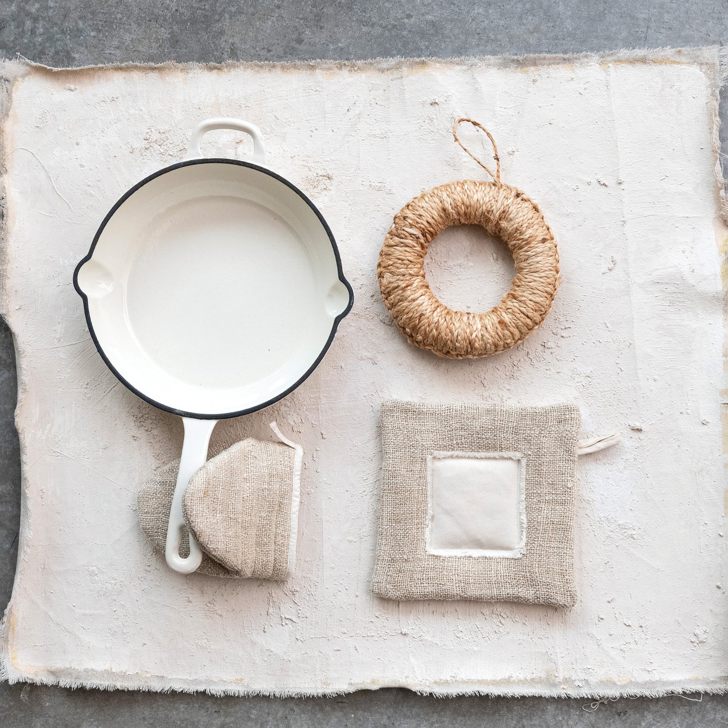 8" Woven Hemp Pot Holder