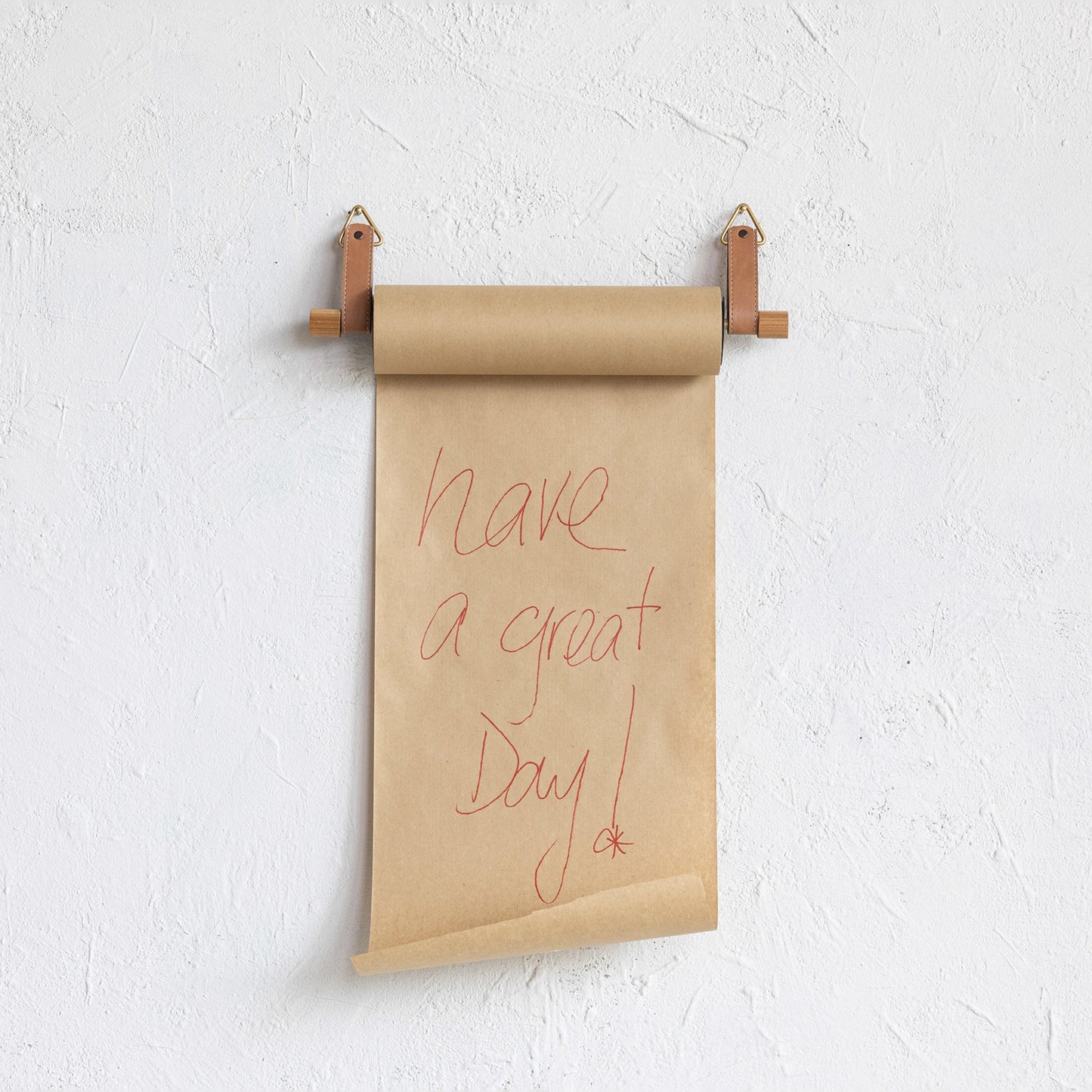 Wall Mounted Scroll w/ Leather Straps