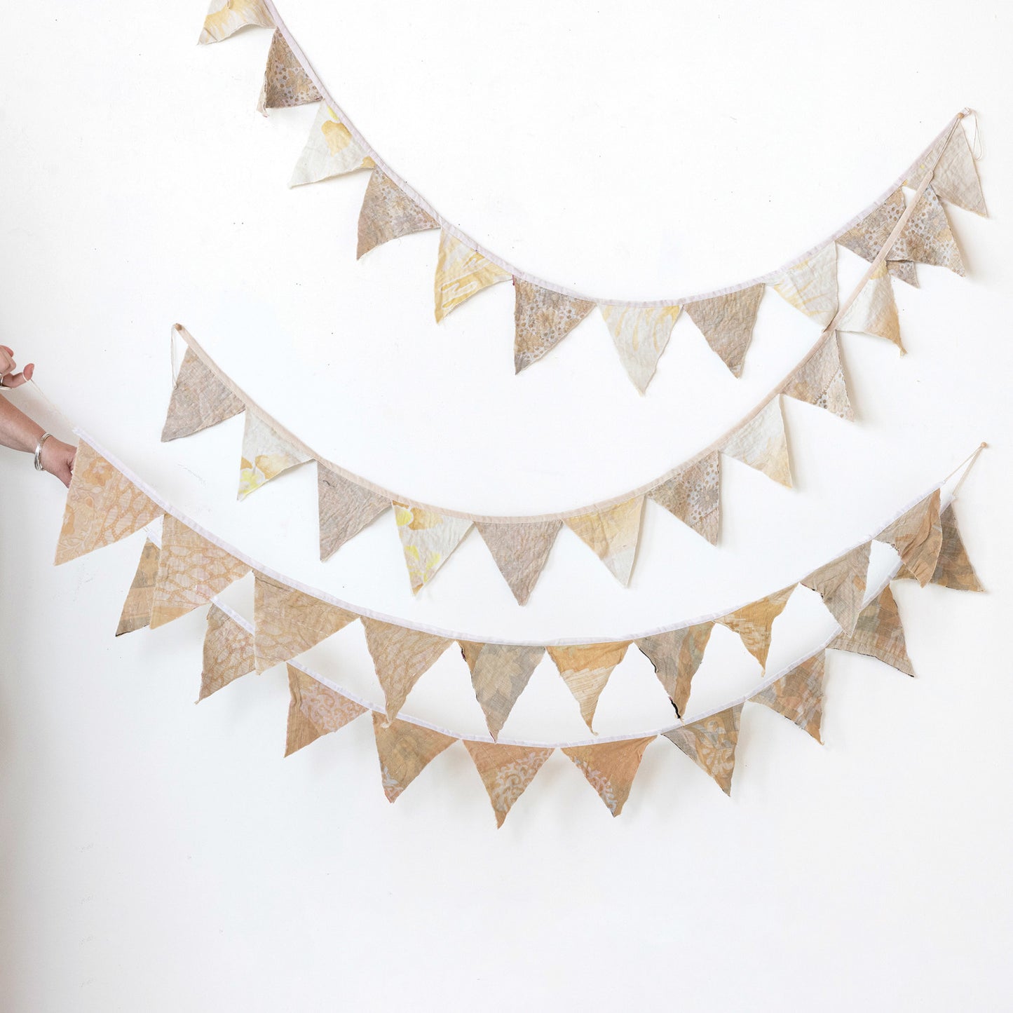 Vintage Cotton Pennant Garland