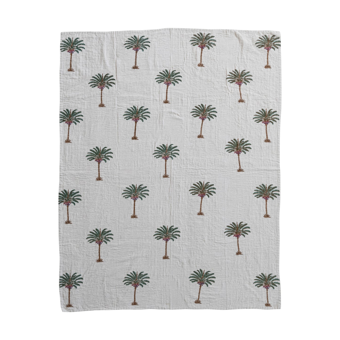 Kantha Stitch Palm Throw