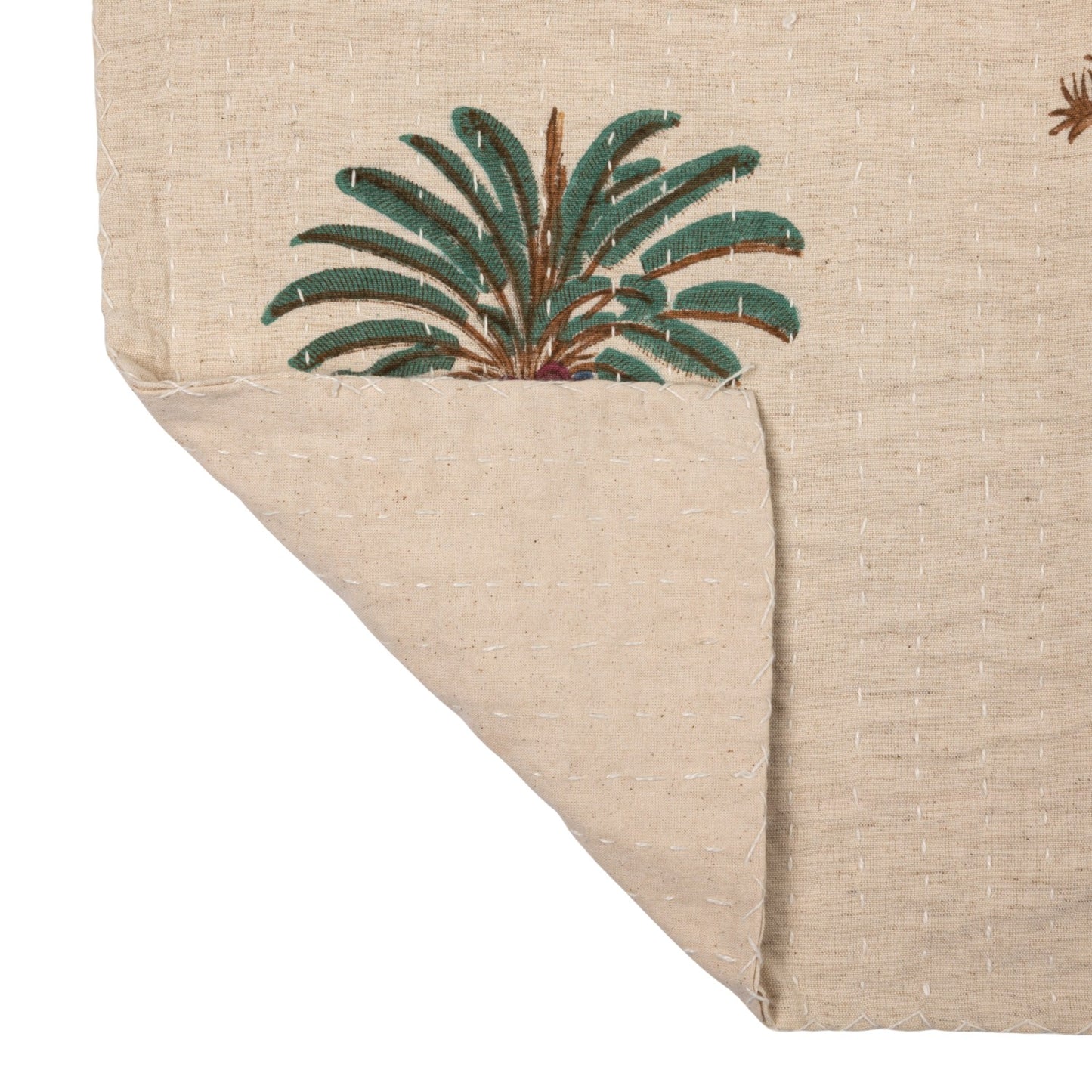 Kantha Stitch Palm Throw