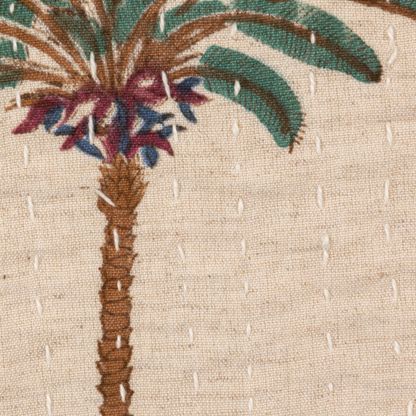 Kantha Stitch Palm Throw