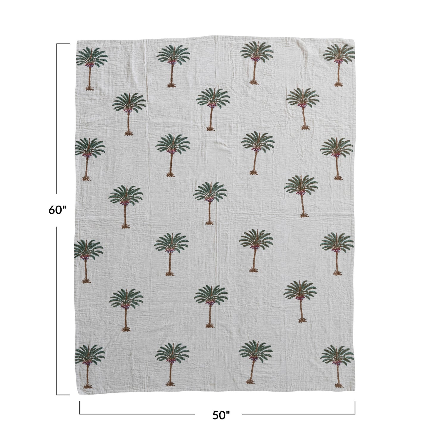 Kantha Stitch Palm Throw