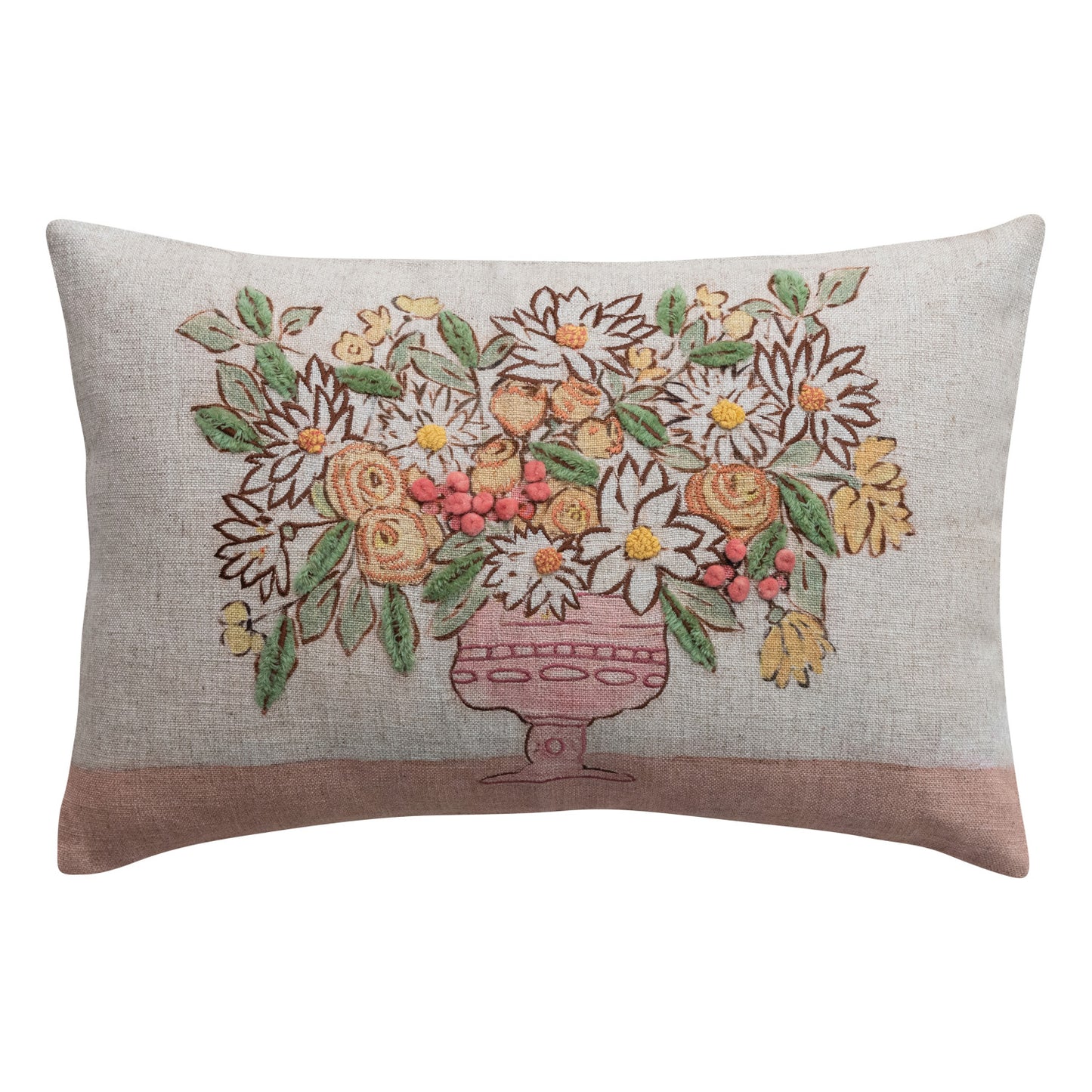 Harvest Blooms Linen Pillow