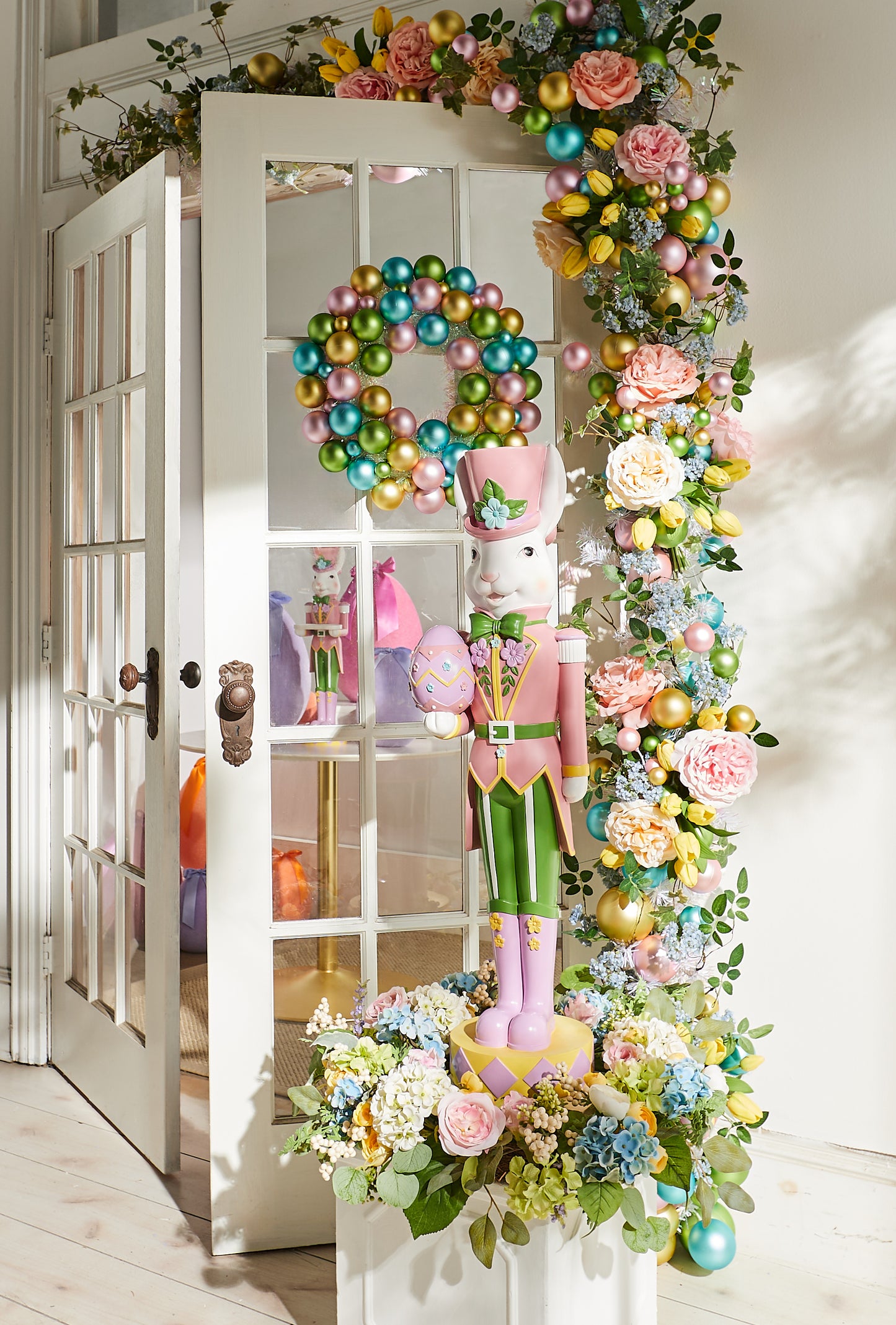 37" Preppy Easter Bunny Statue