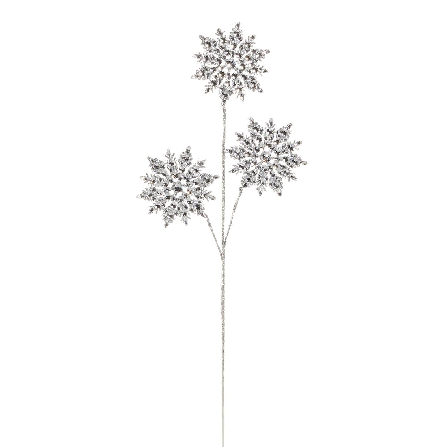 25" Gem Snowflake Spray