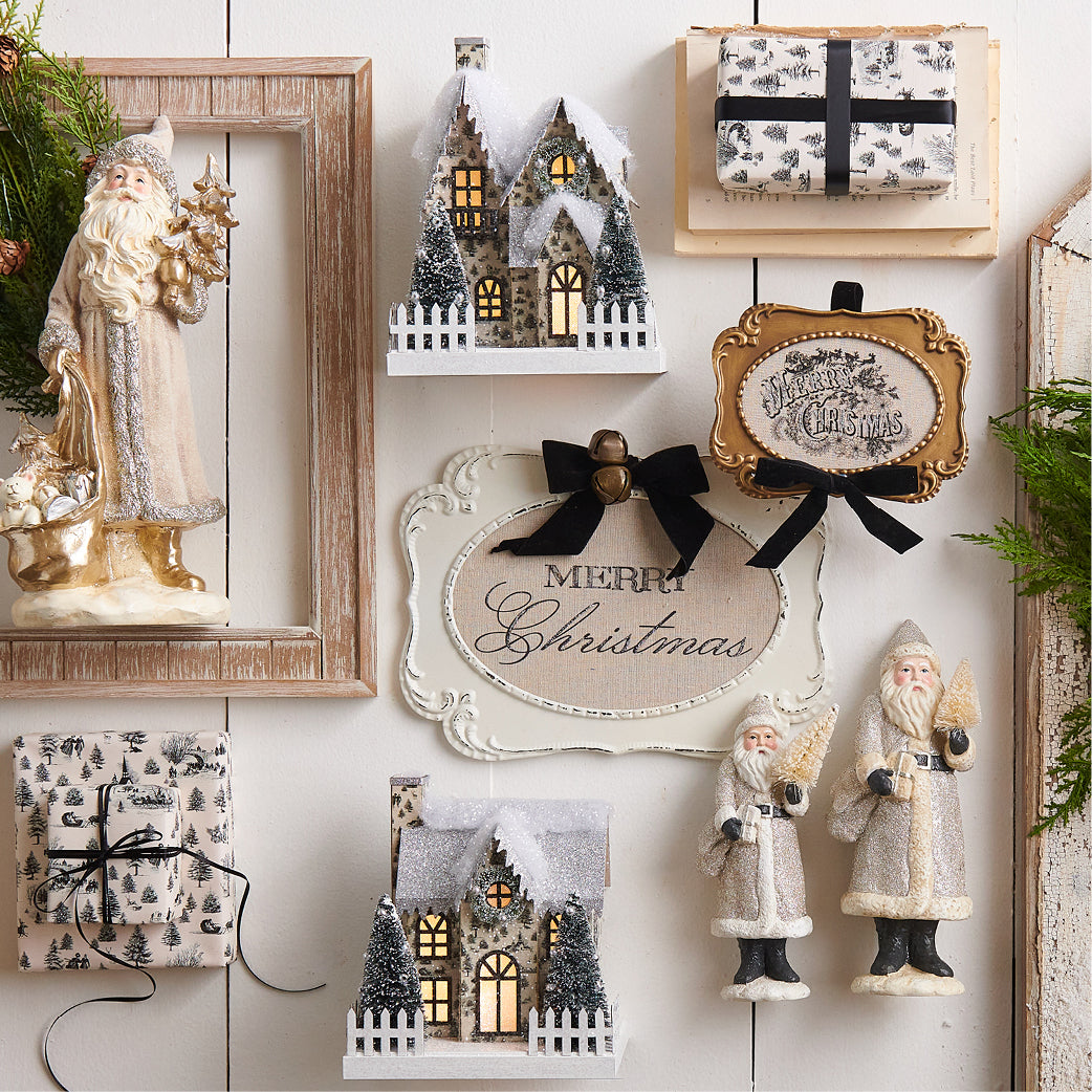 12" Framed Merry Christmas Ornament