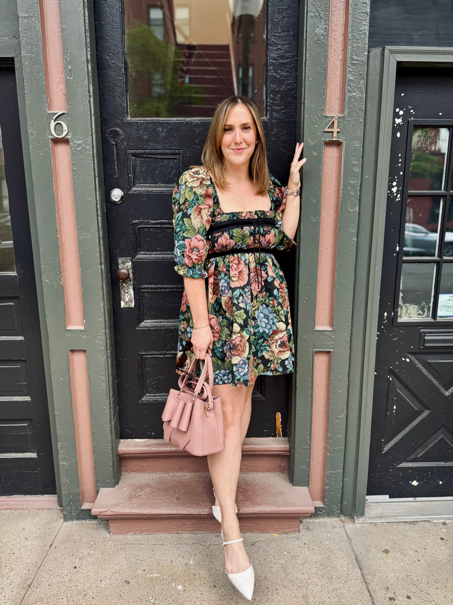 Nora Jacquard Tapestry Mini Dress