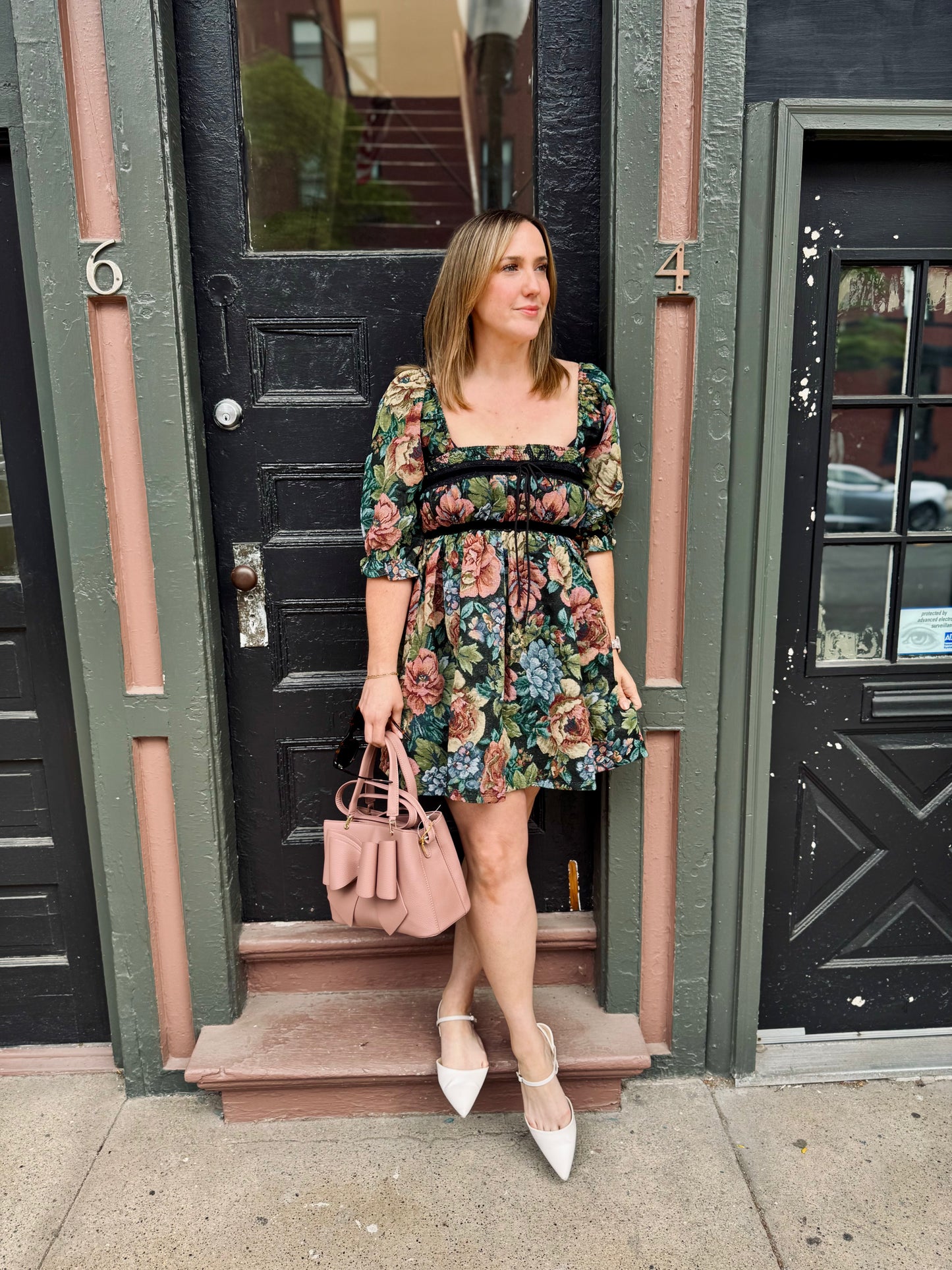 Nora Jacquard Tapestry Mini Dress