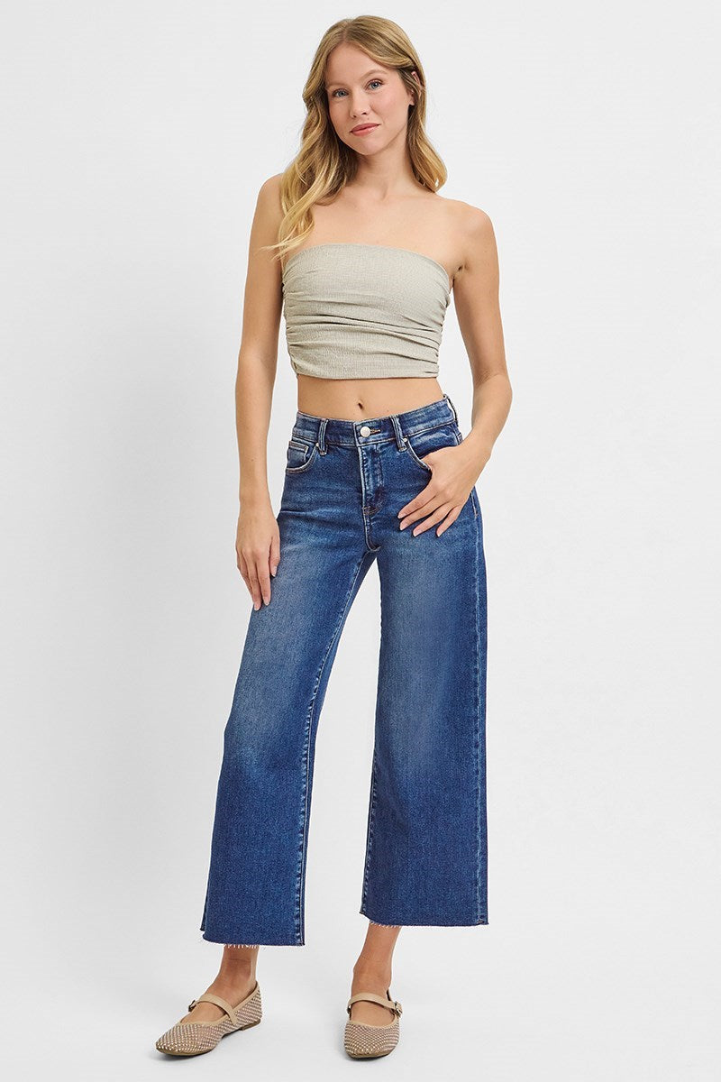 Nova Mid Rise Wide Leg Jeans