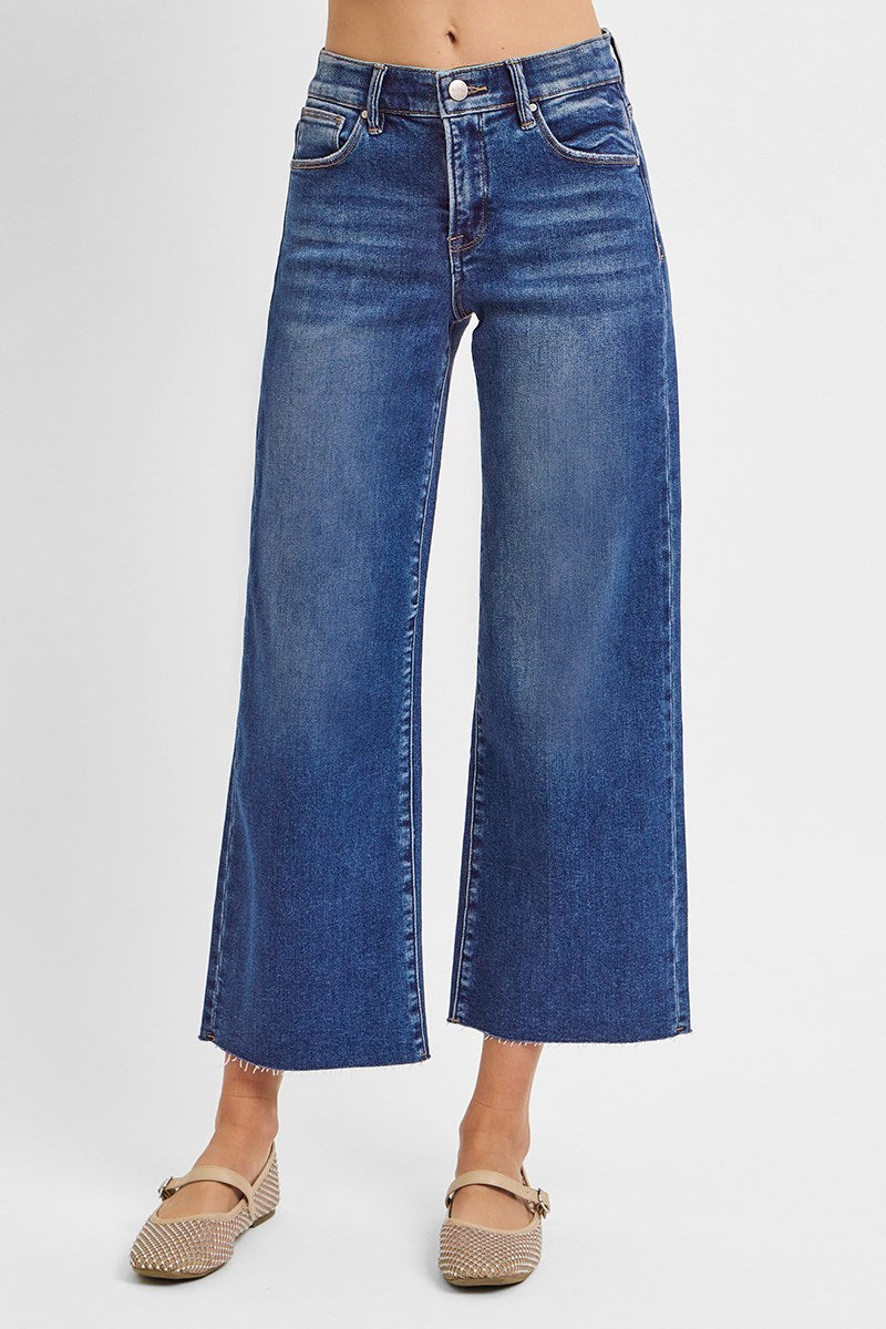 Nova Mid Rise Wide Leg Jeans