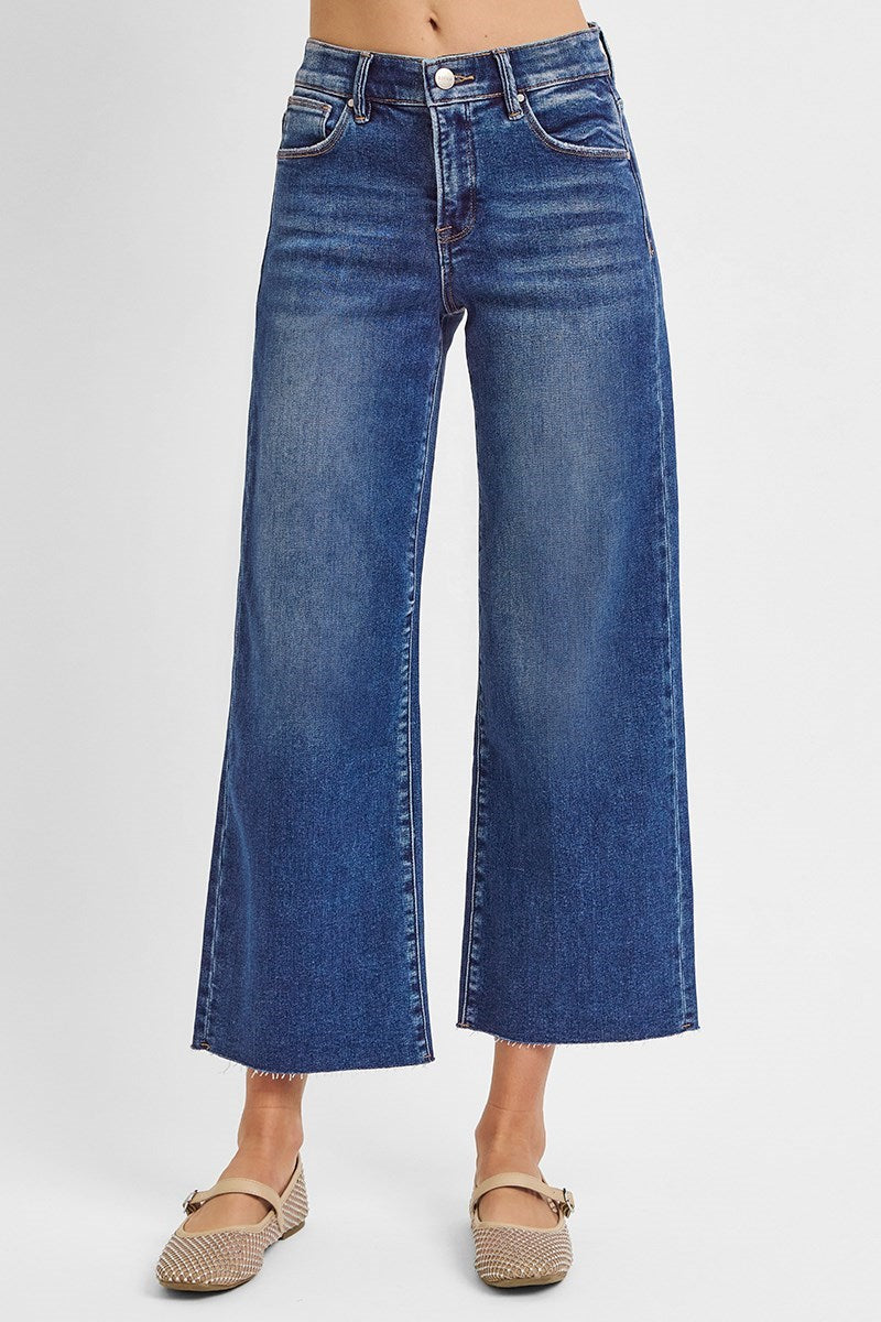 Nova Mid Rise Wide Leg Jeans