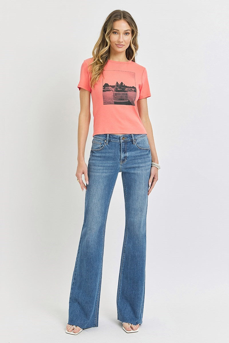 Blake Mid Rise Flare Jeans
