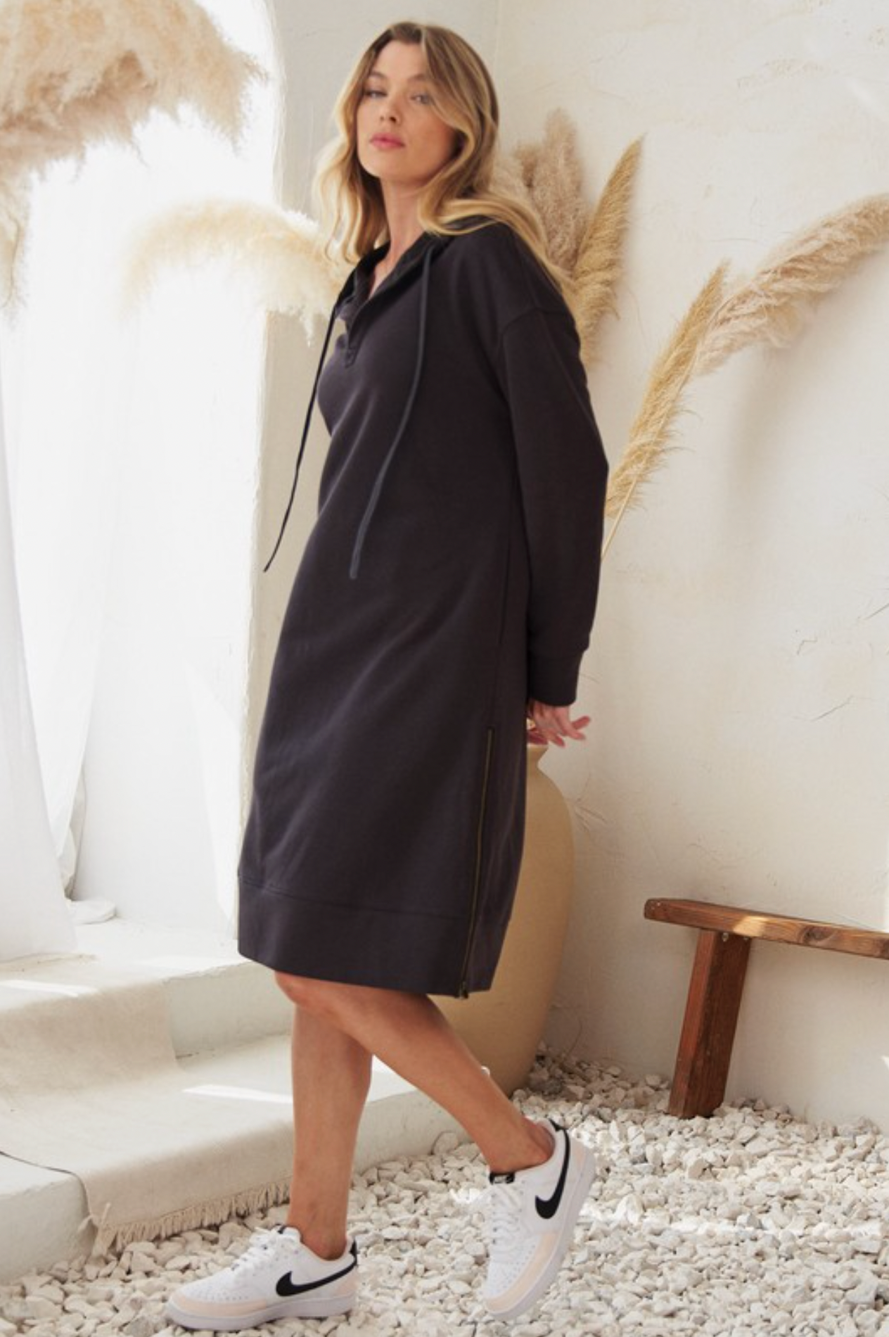 Hallie Hooded Sweatshirt Dress
