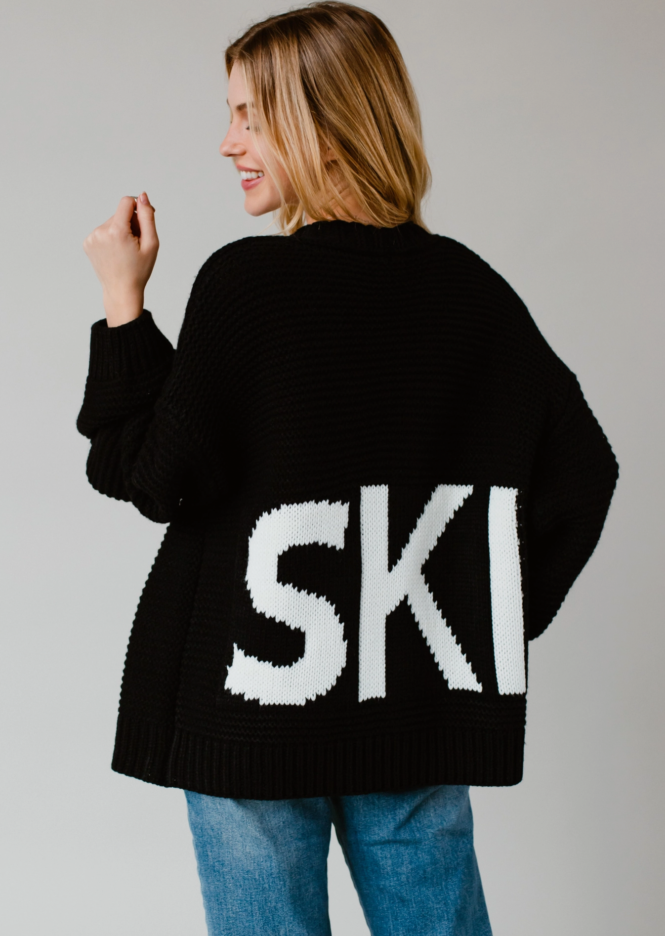 "SKI" Knit Cardigan - Three Colors