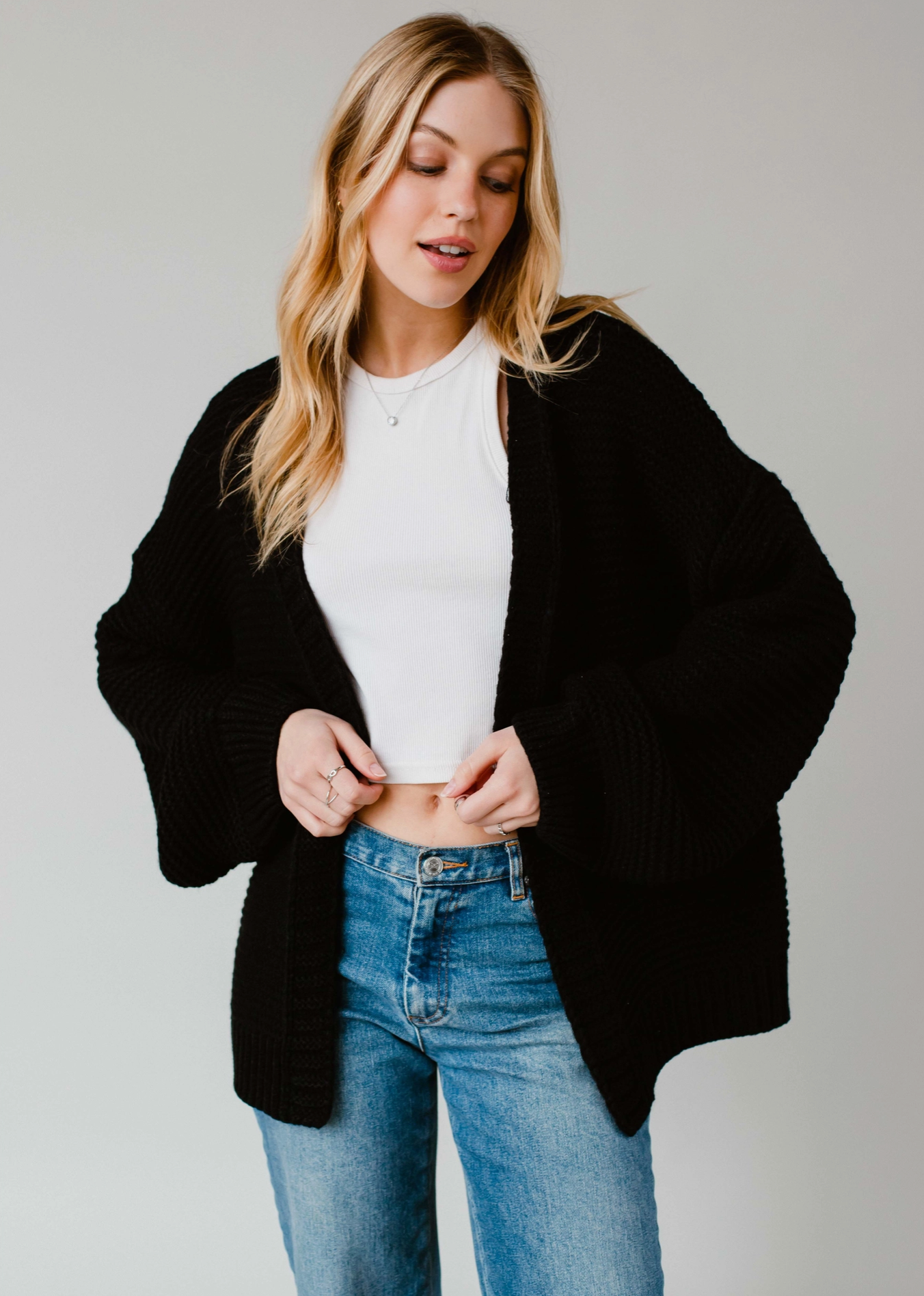 "SKI" Knit Cardigan - Three Colors