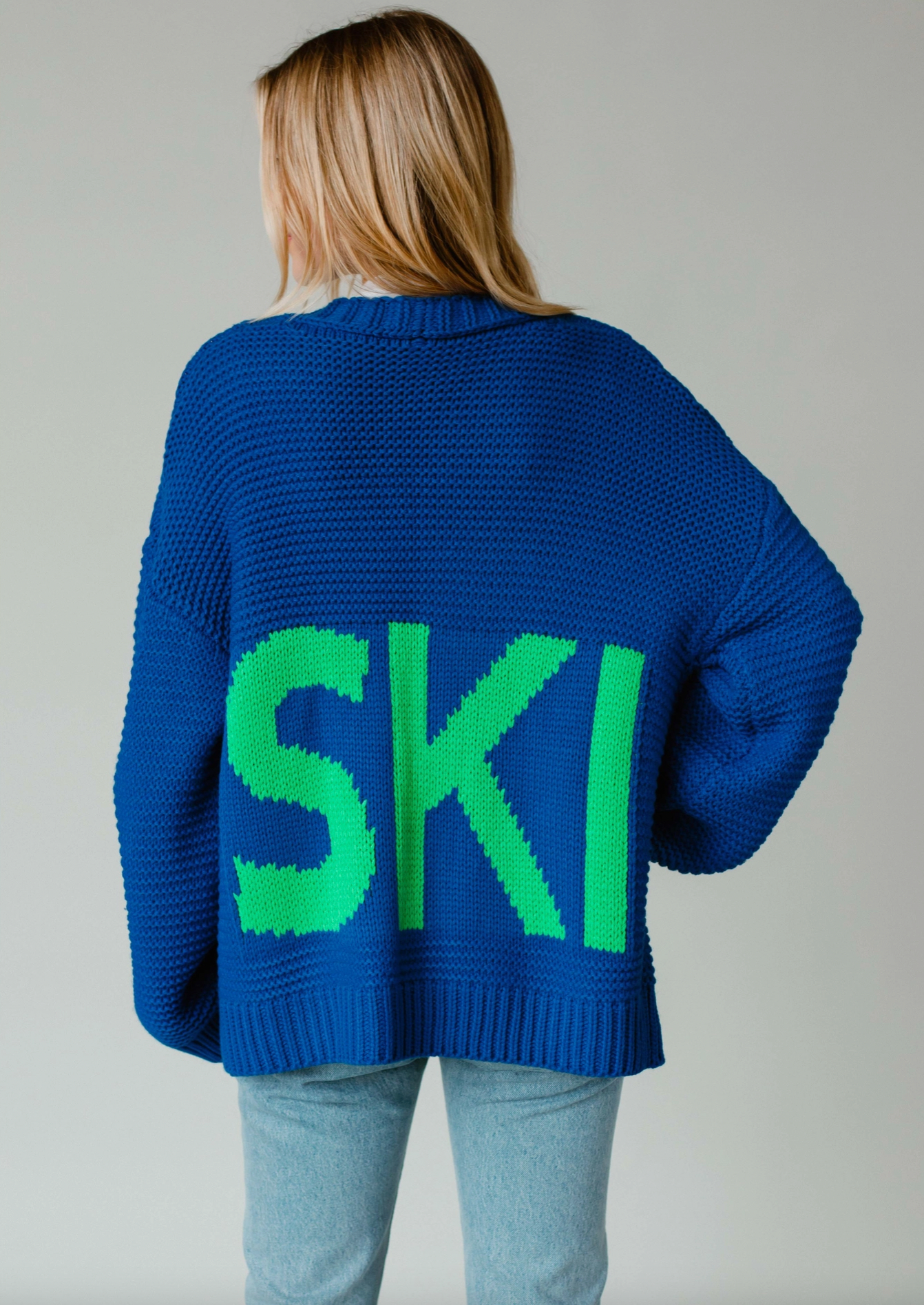 "SKI" Knit Cardigan - Three Colors