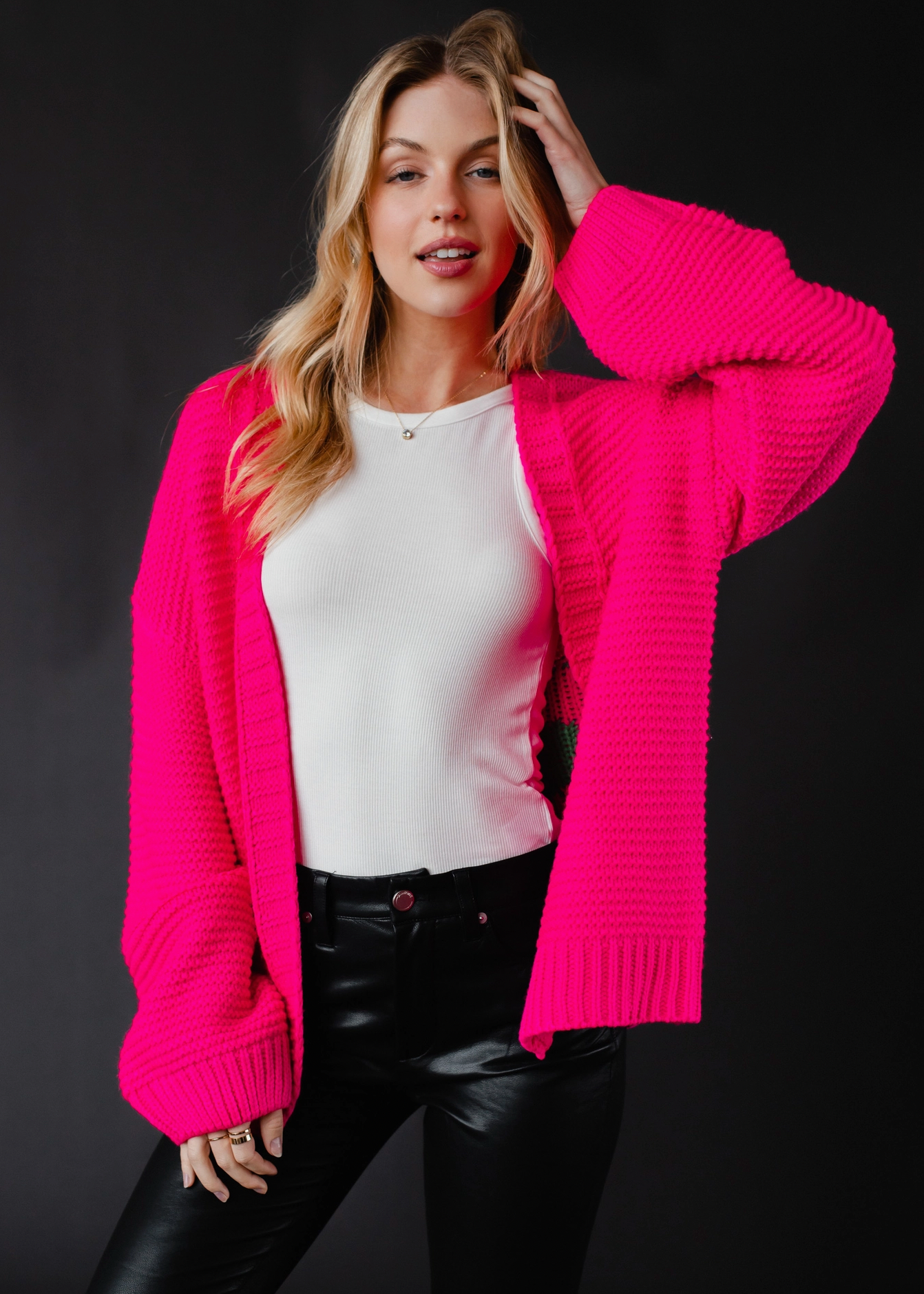 "SKI" Knit Cardigan - Three Colors
