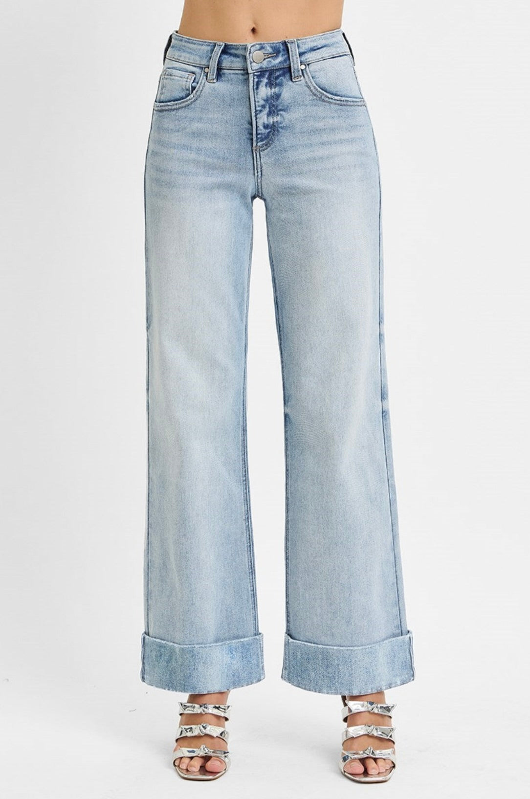Gwen Cuffed Wide Leg Jeans