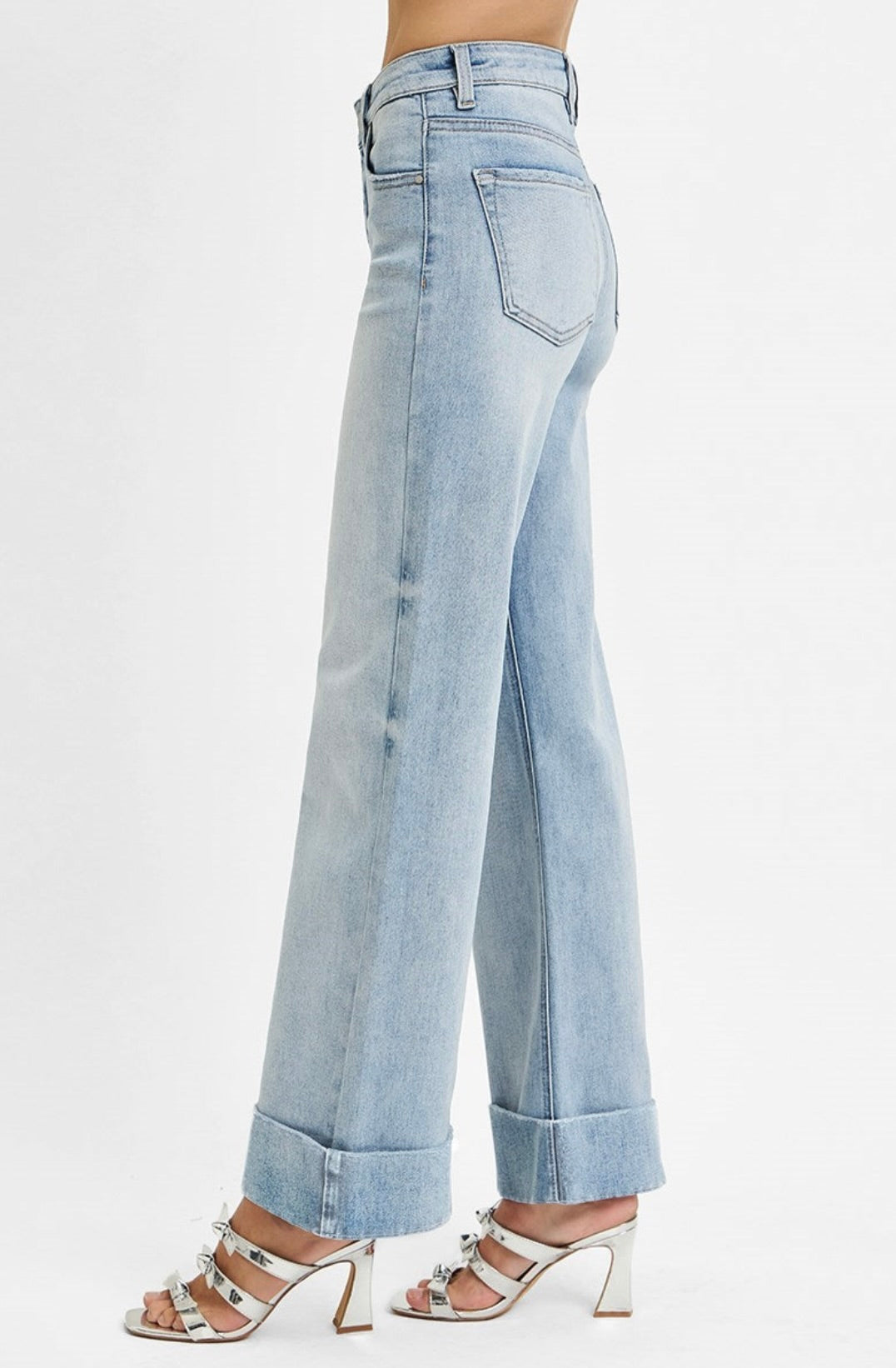 Gwen Cuffed Wide Leg Jeans