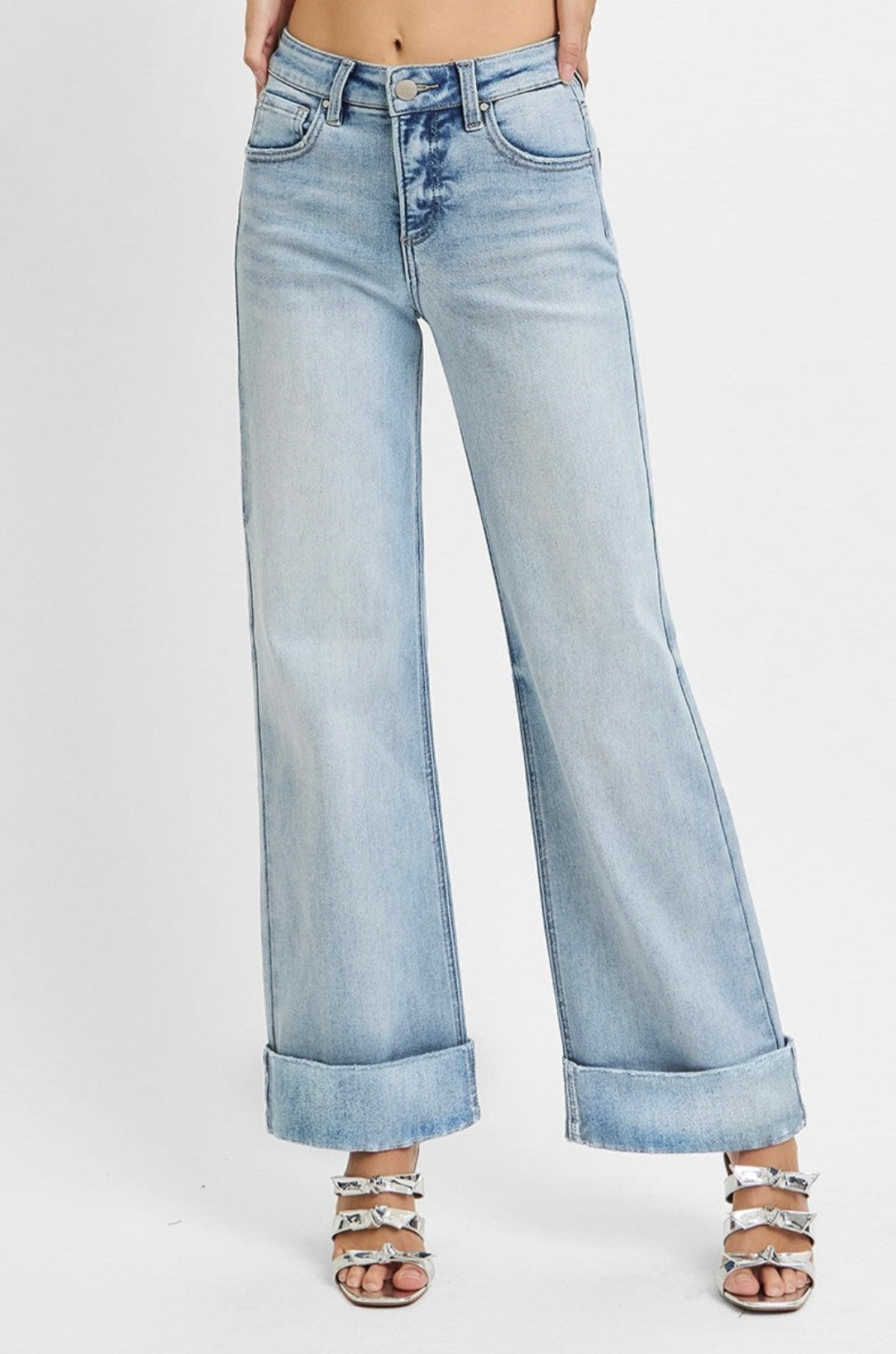 Gwen Cuffed Wide Leg Jeans