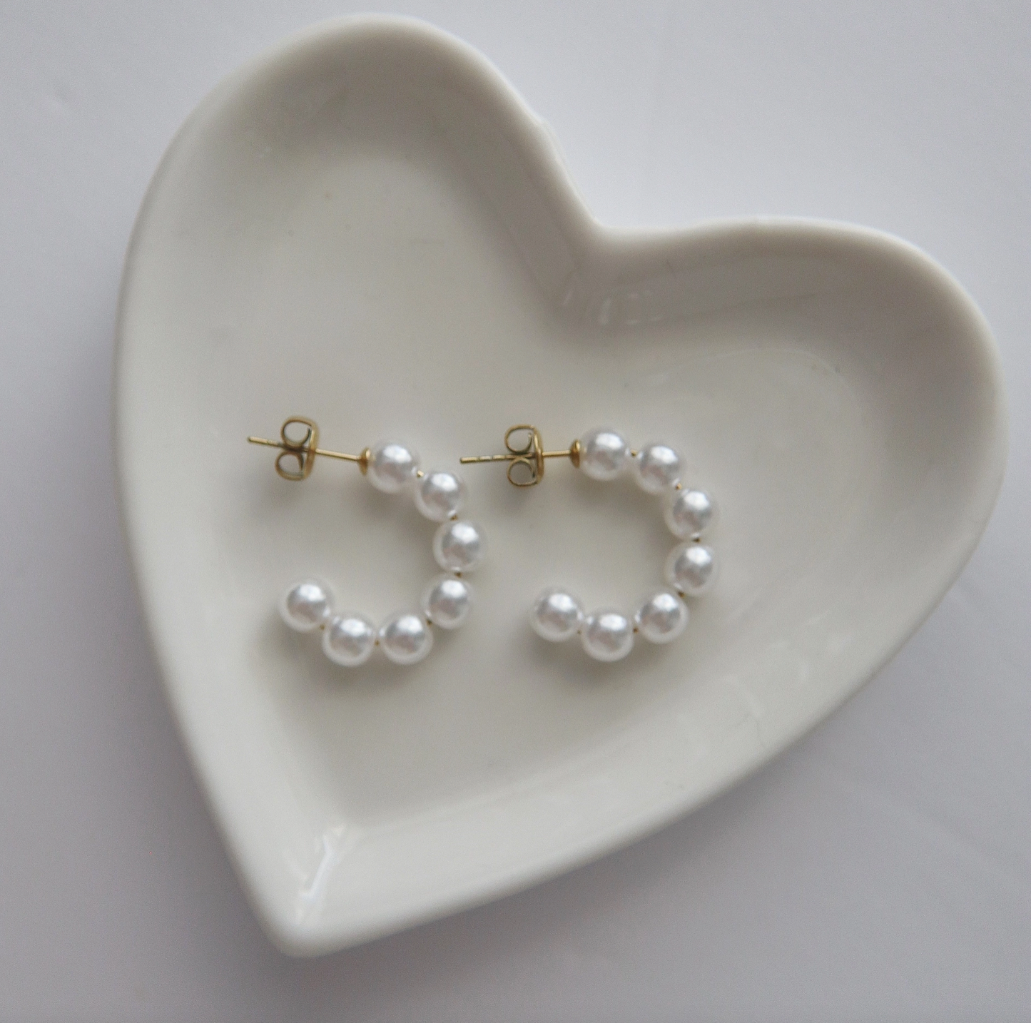 Classic Pearl Hoops