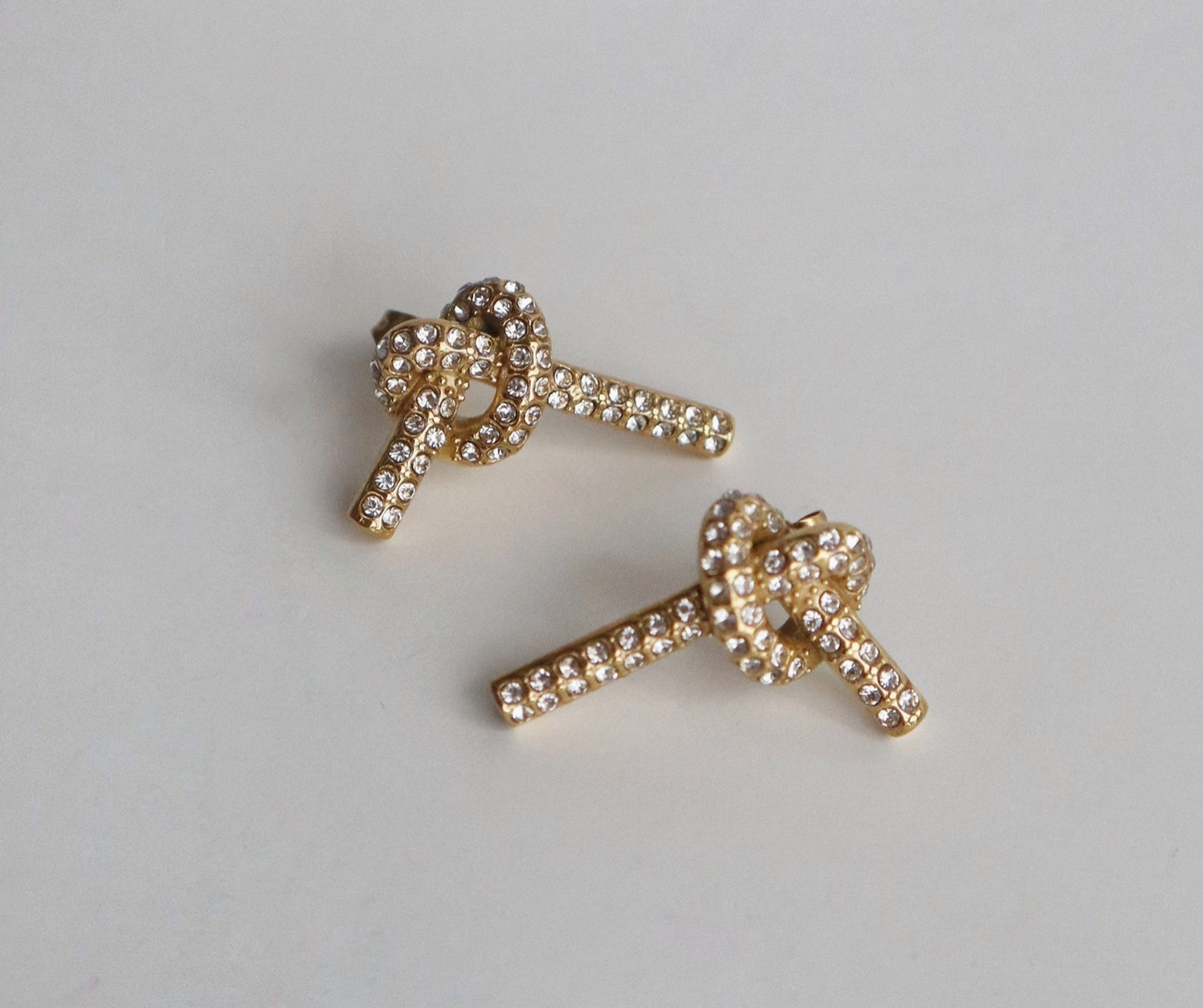 CZ Pave Knotted Earrings