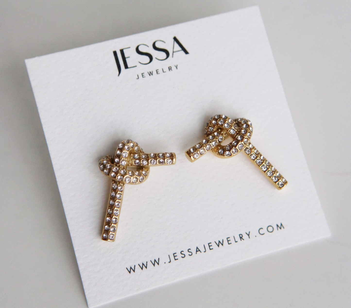 CZ Pave Knotted Earrings