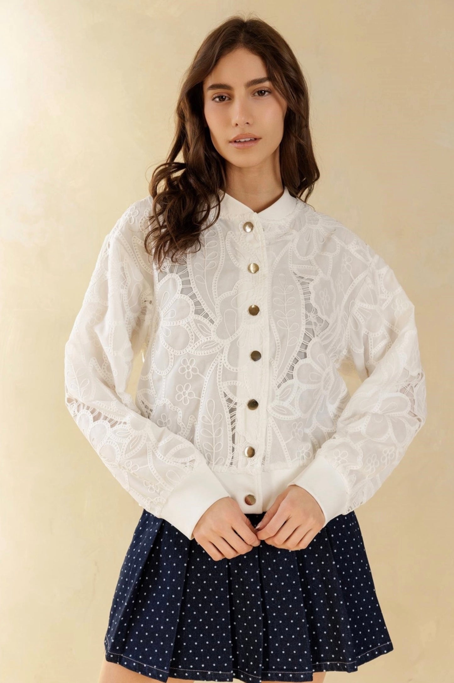 Mia Lace Bomber Jacket