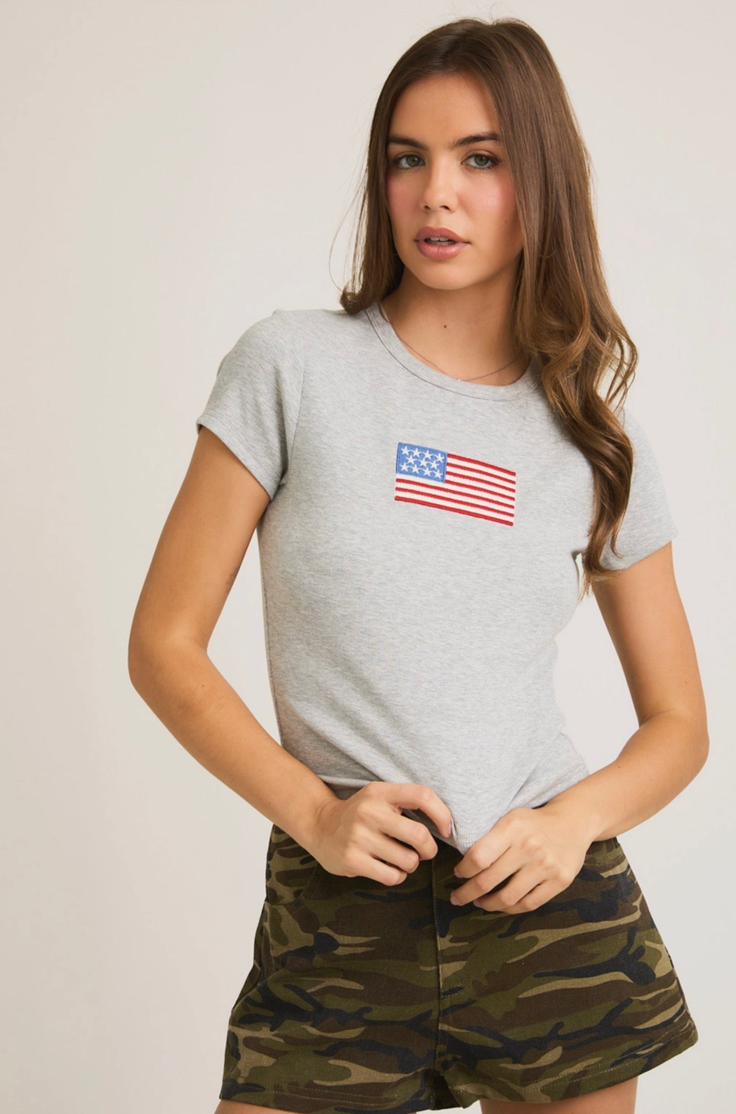 Liberty Embroidered Tee - Two Colors
