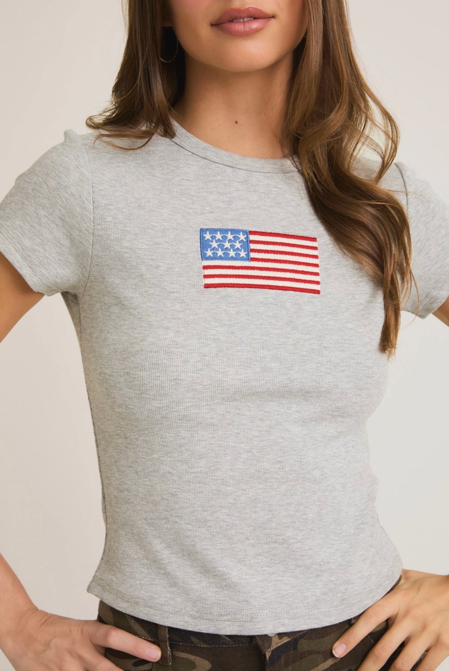 Liberty Embroidered Tee - Two Colors