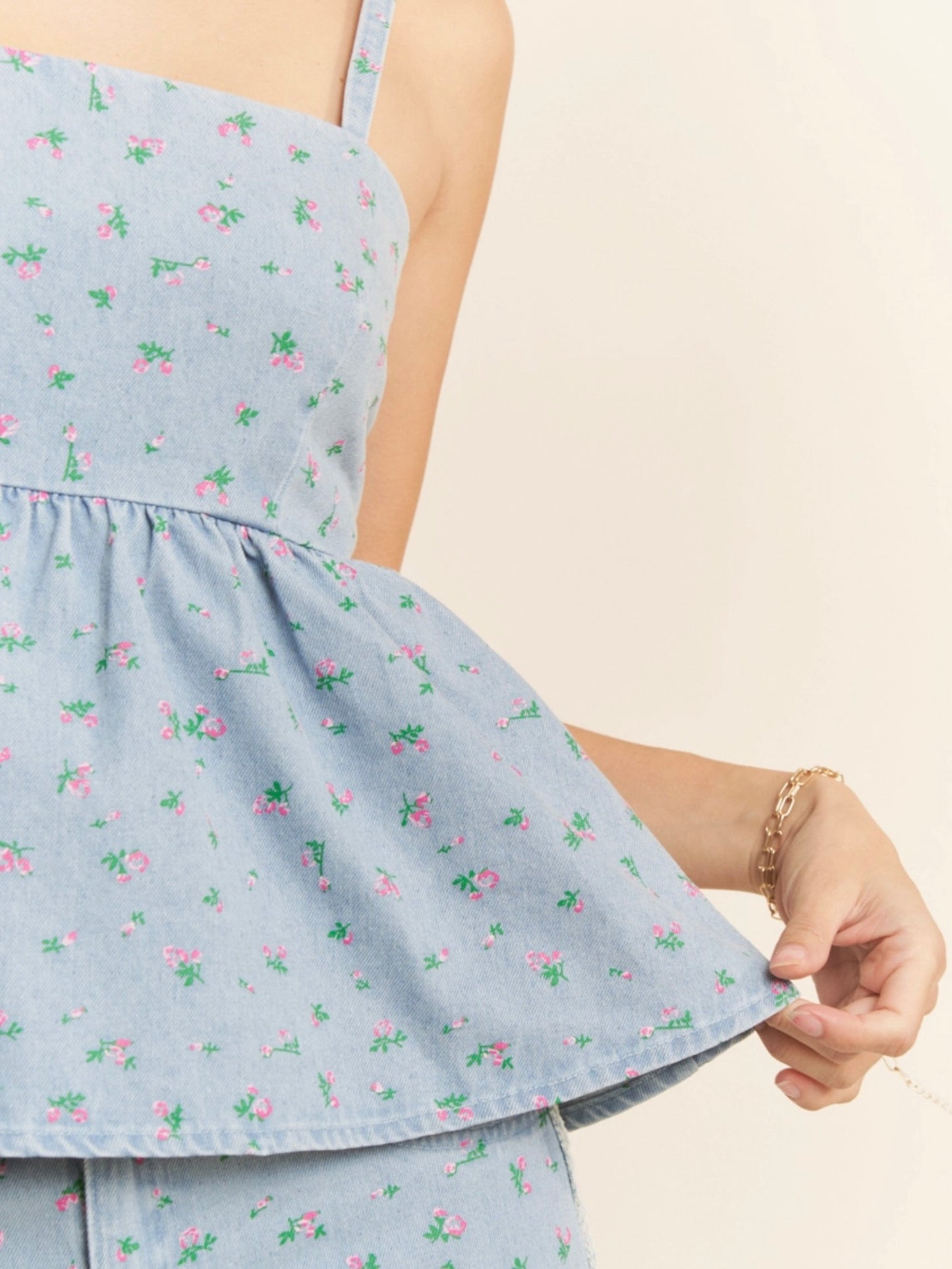 Flora Peplum Tank