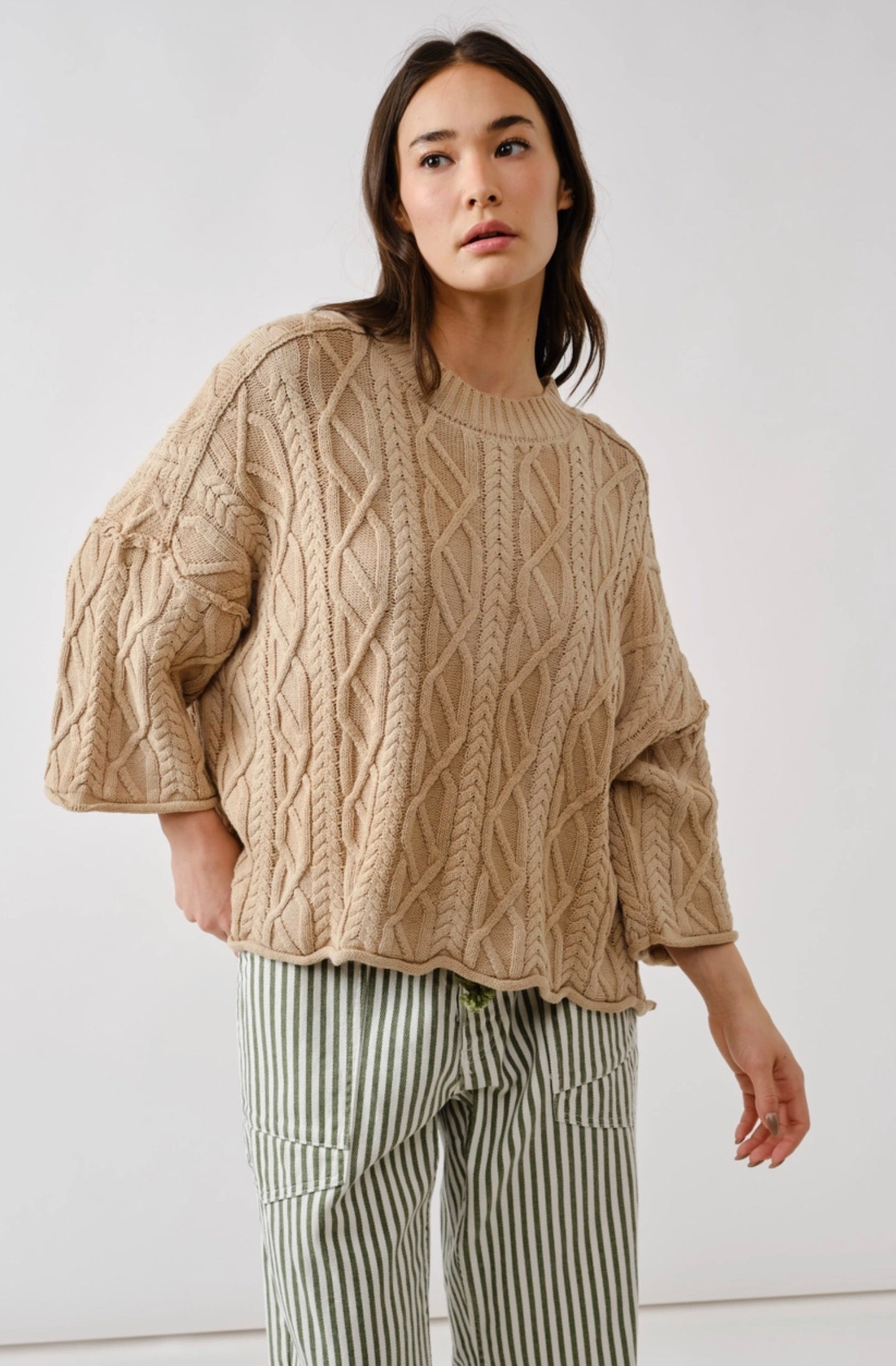 Meena Cable Knit Sweater- Two Colors