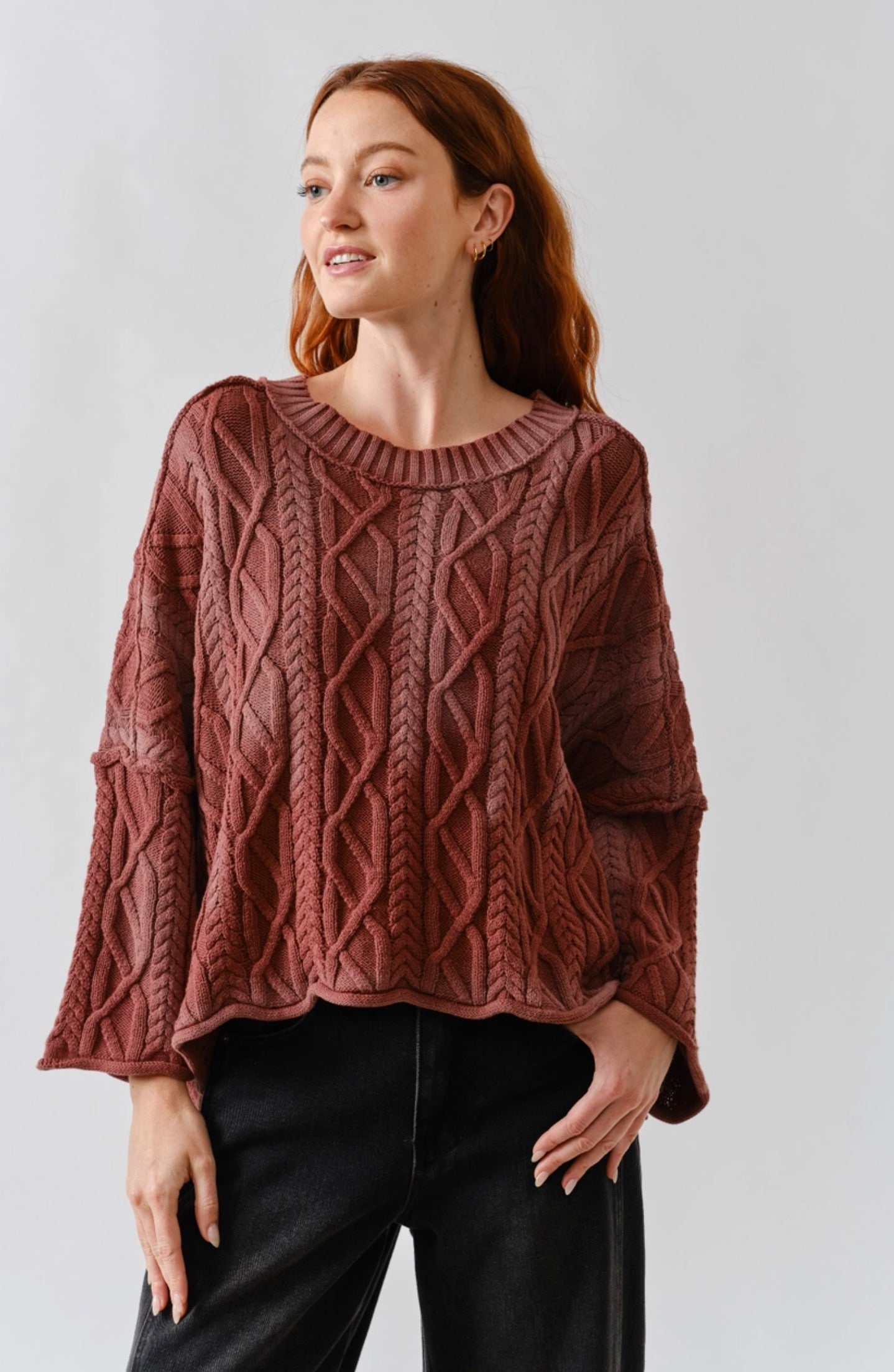 Meena Cable Knit Sweater- Two Colors