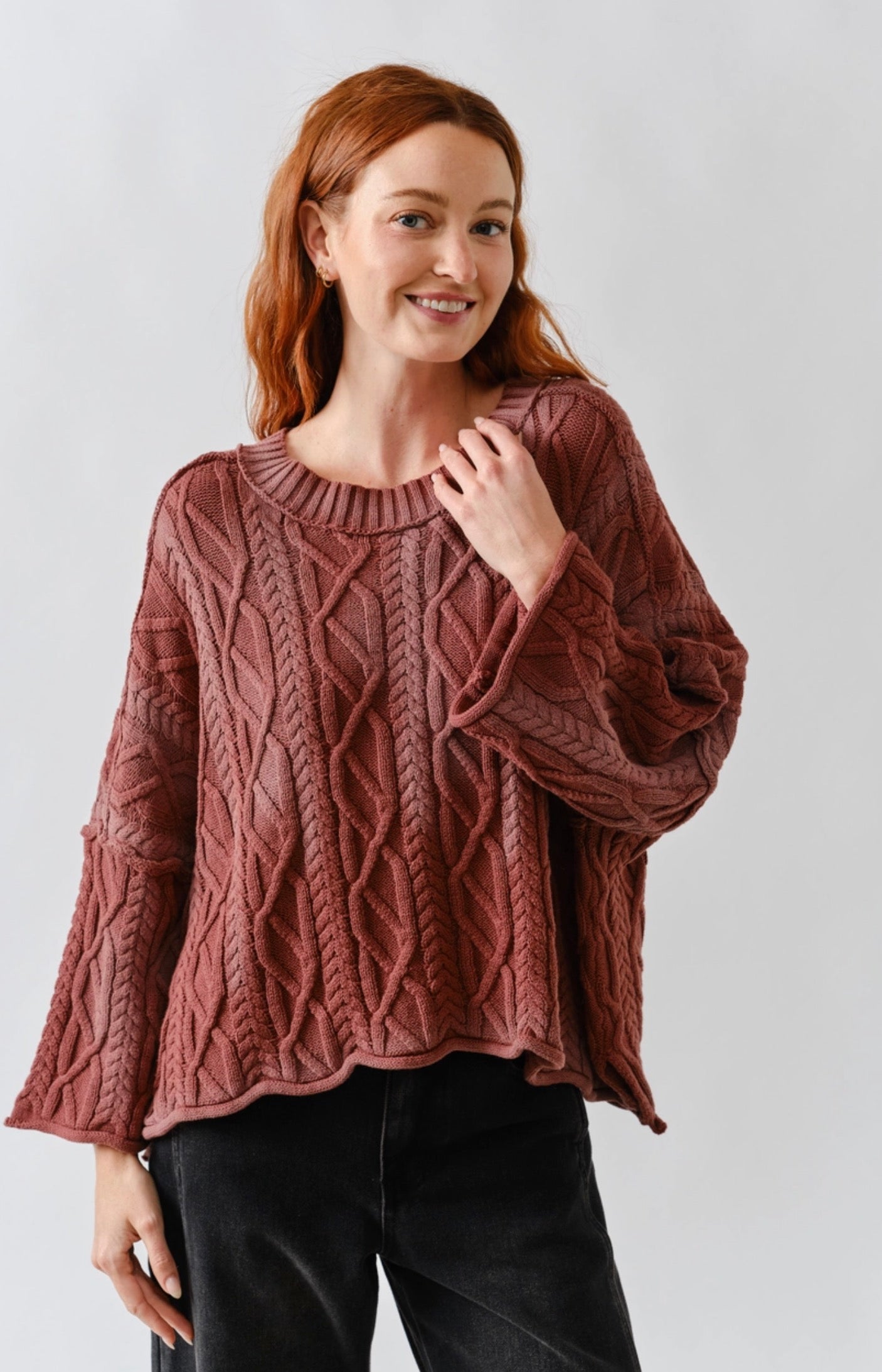 Meena Cable Knit Sweater- Two Colors