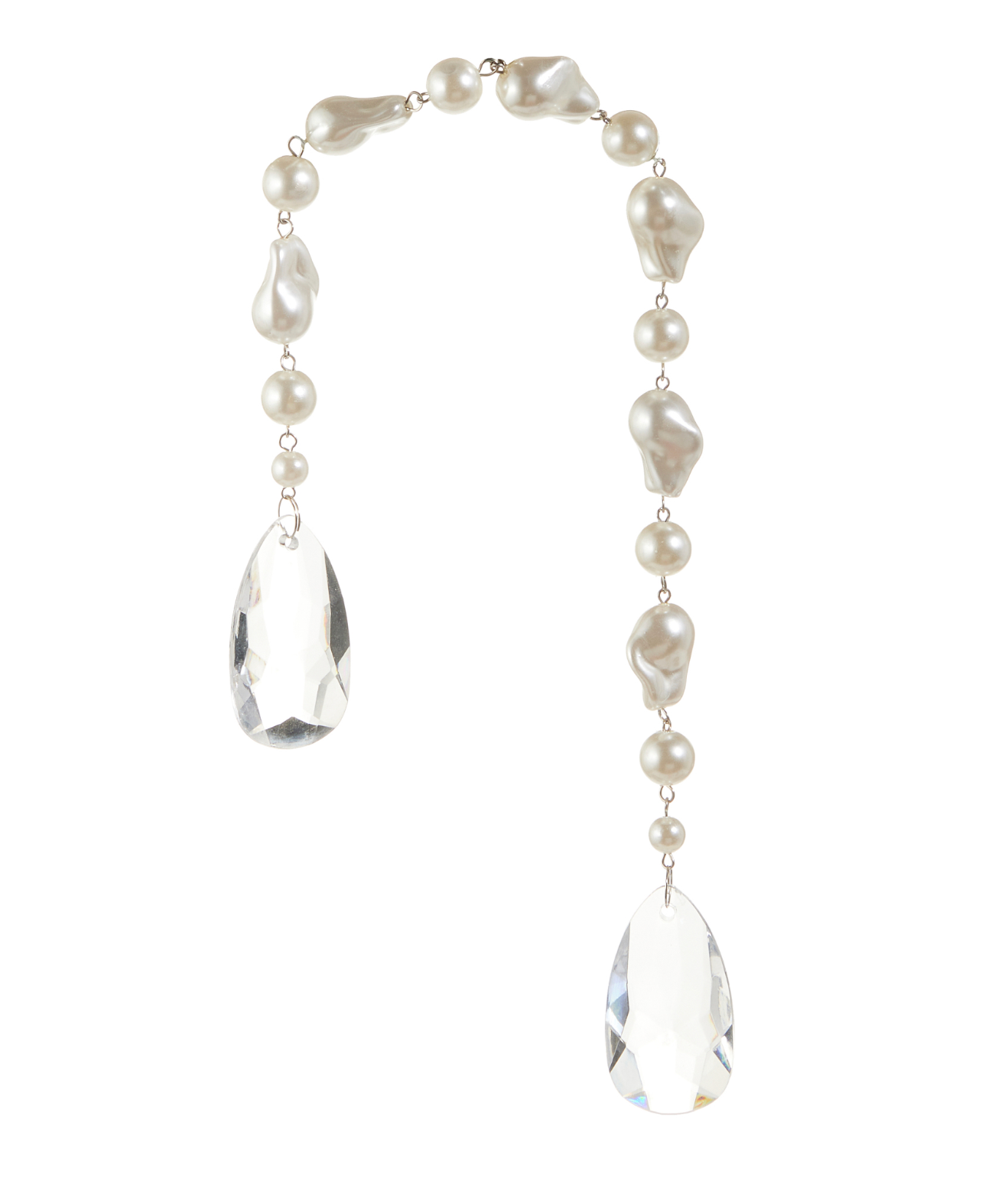 16" Pearl & Crystal Drop Ornament