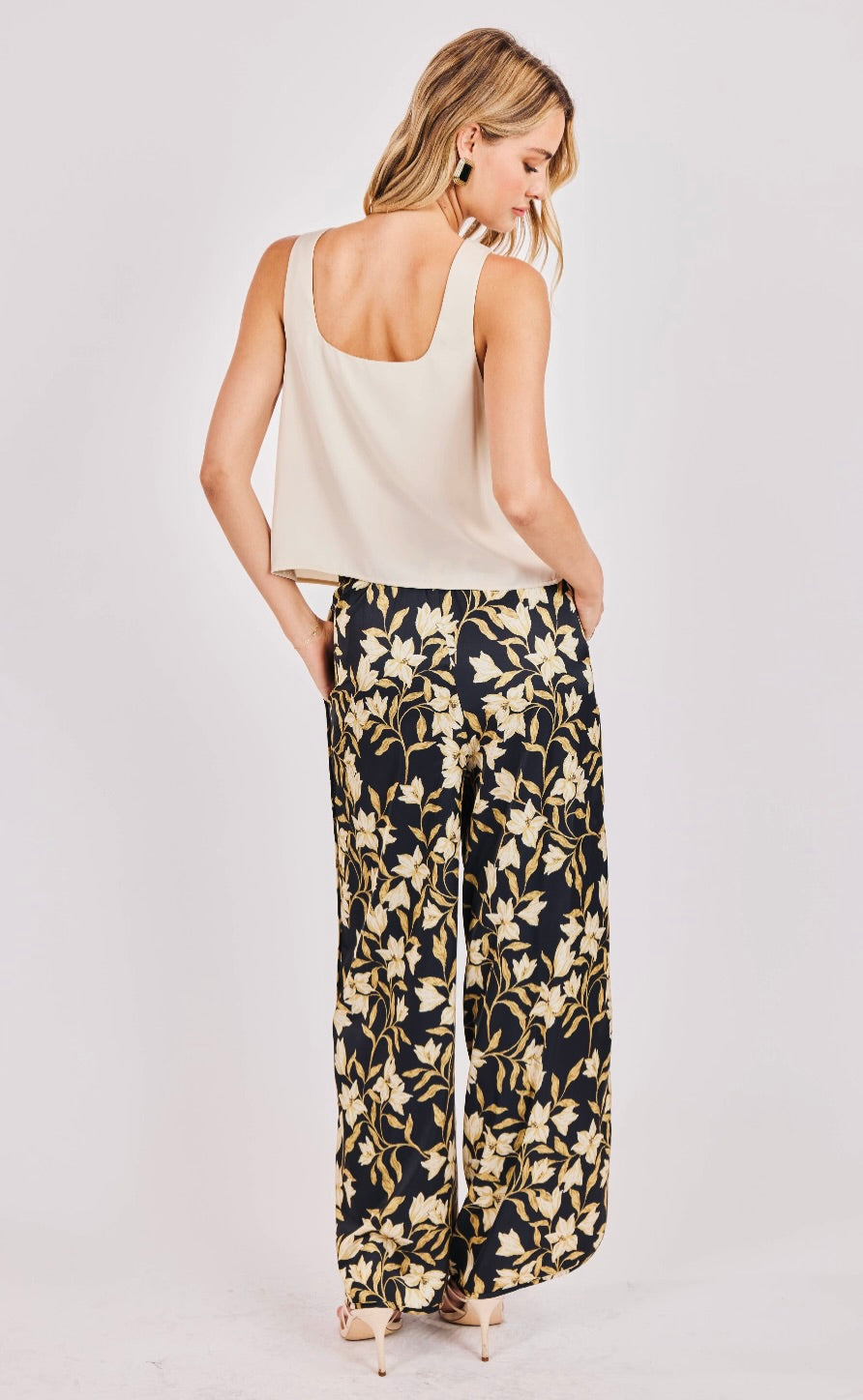 Midnight Garden Satin Pants