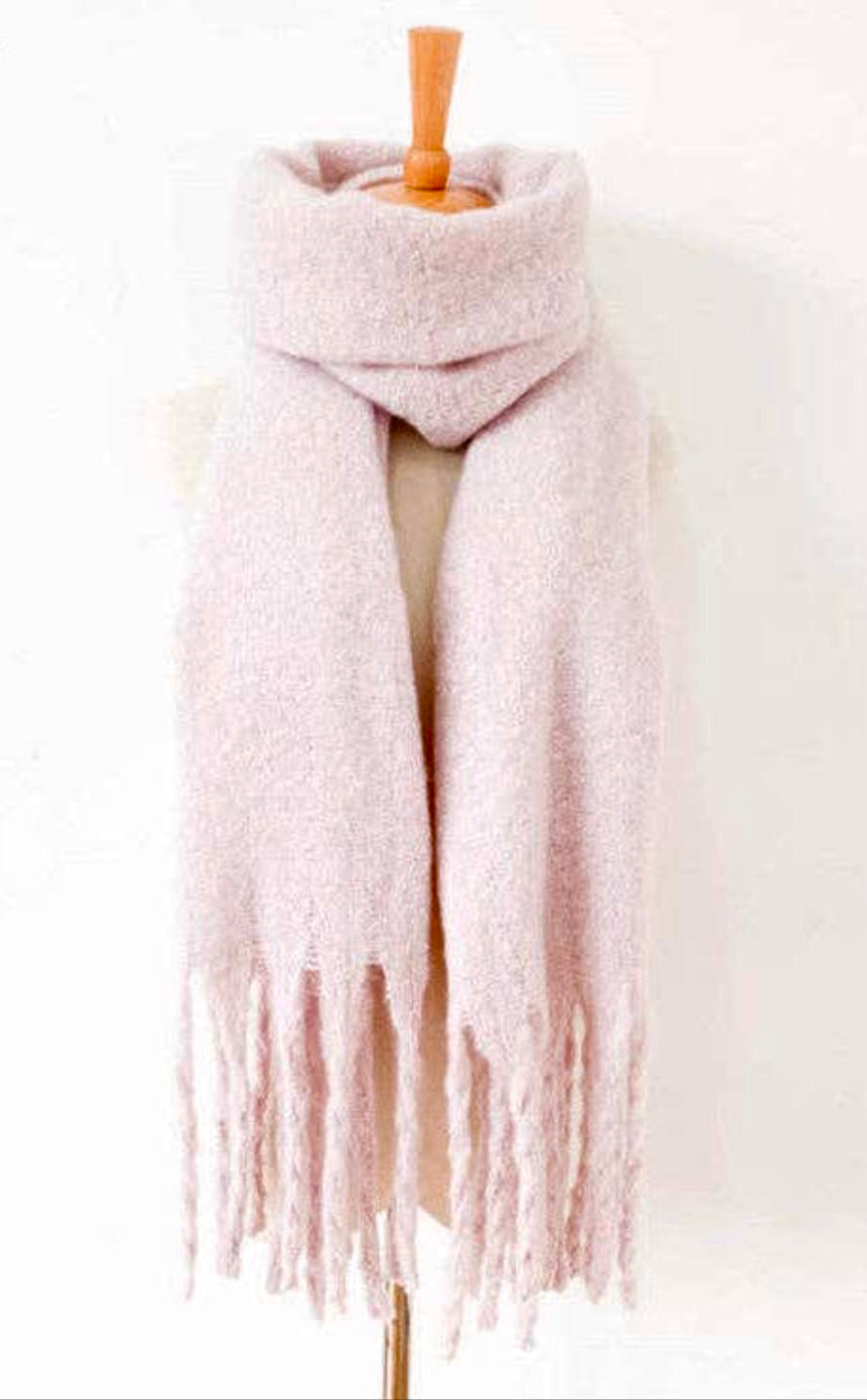 Aurora Brushed Tassel Scarf - Two Colors