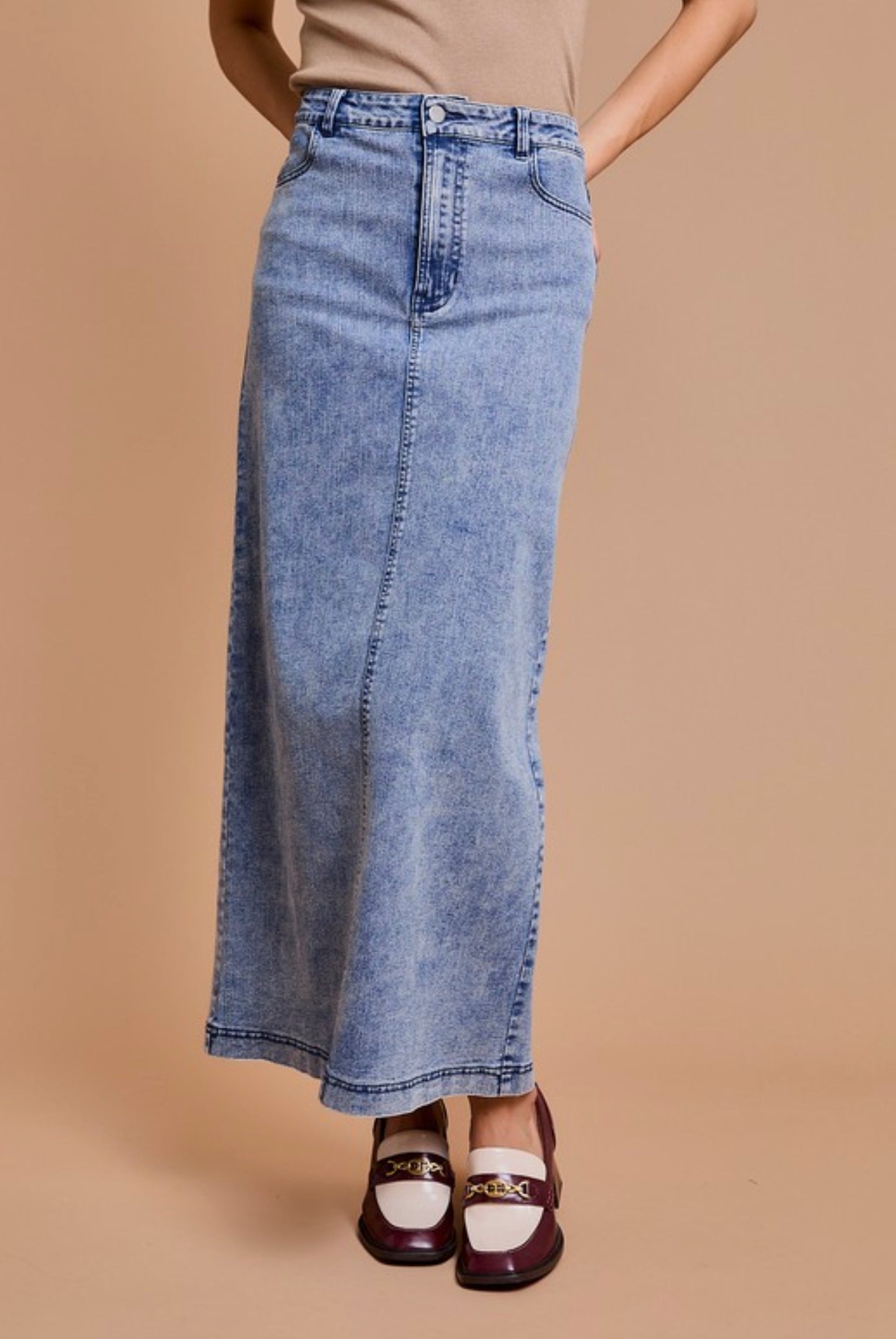 Delilah Denim Maxi Skirt
