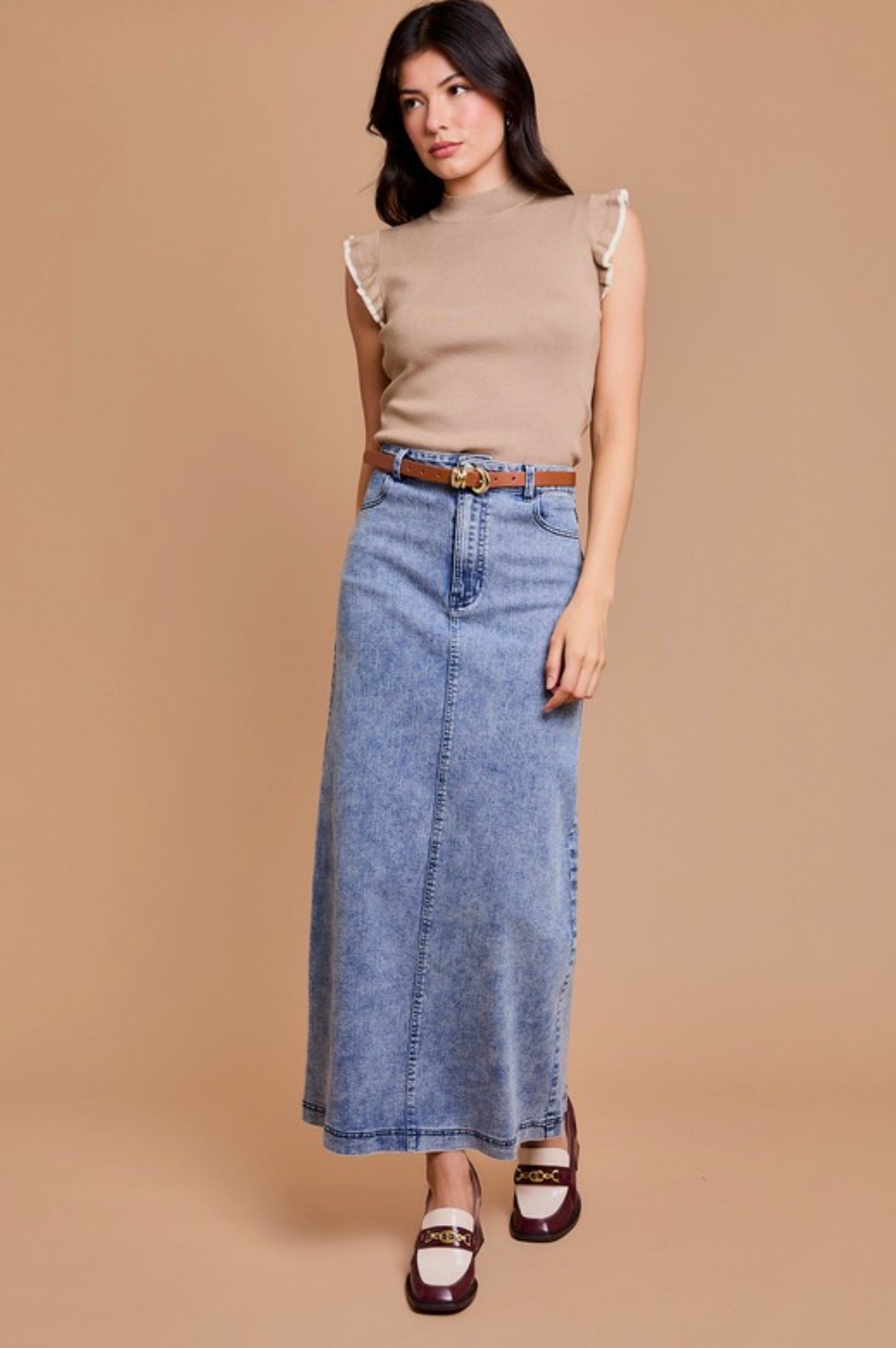 Delilah Denim Maxi Skirt