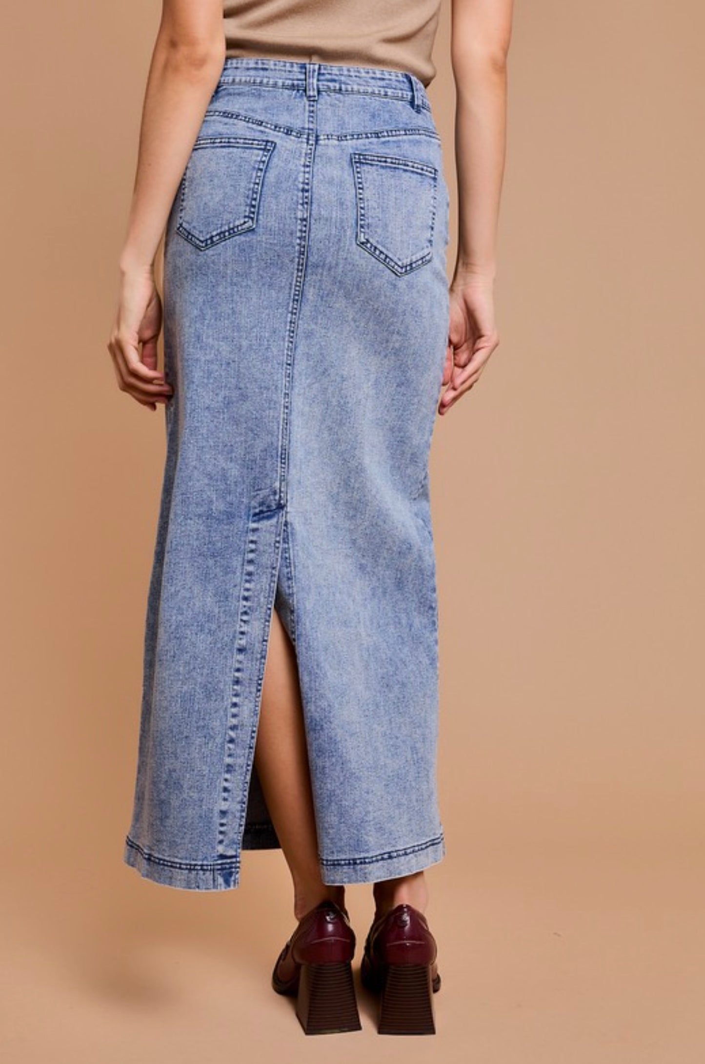 Delilah Denim Maxi Skirt