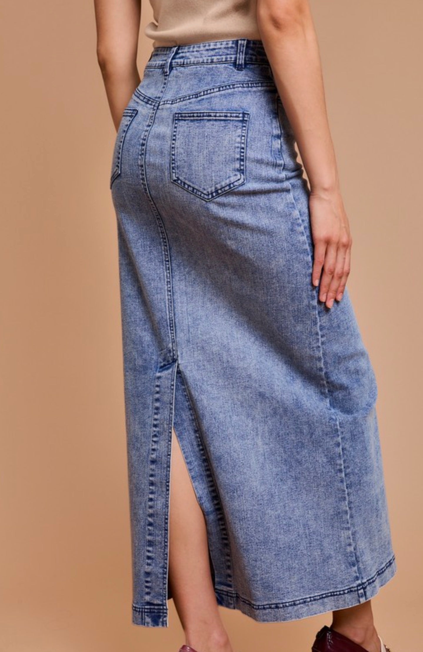 Delilah Denim Maxi Skirt